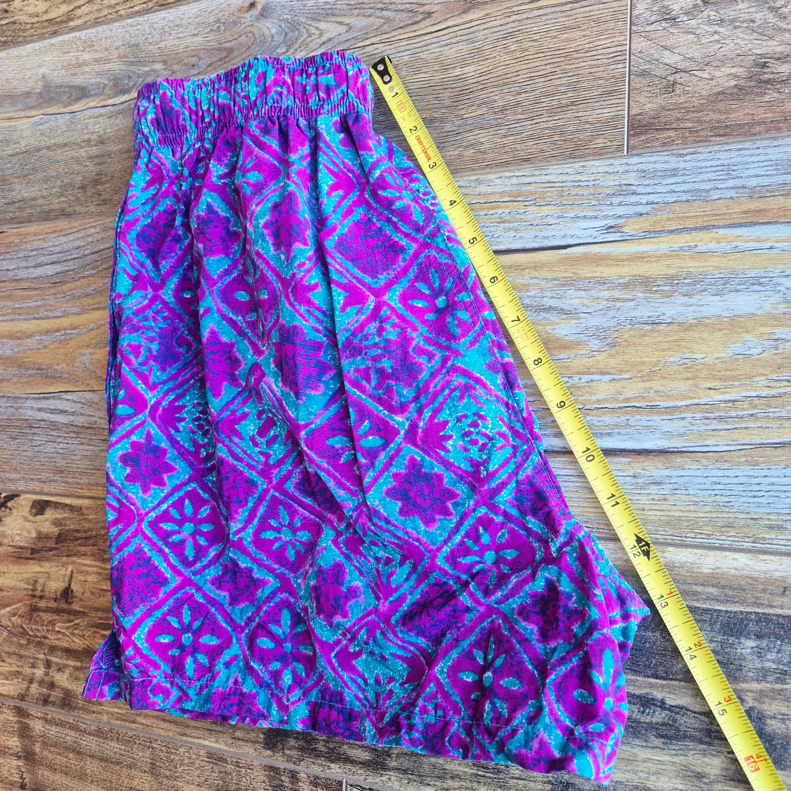 Vintage Maui Trading Company Floral Swim Short Mesh Liner Purple Green Men's S - Thumbnail 14