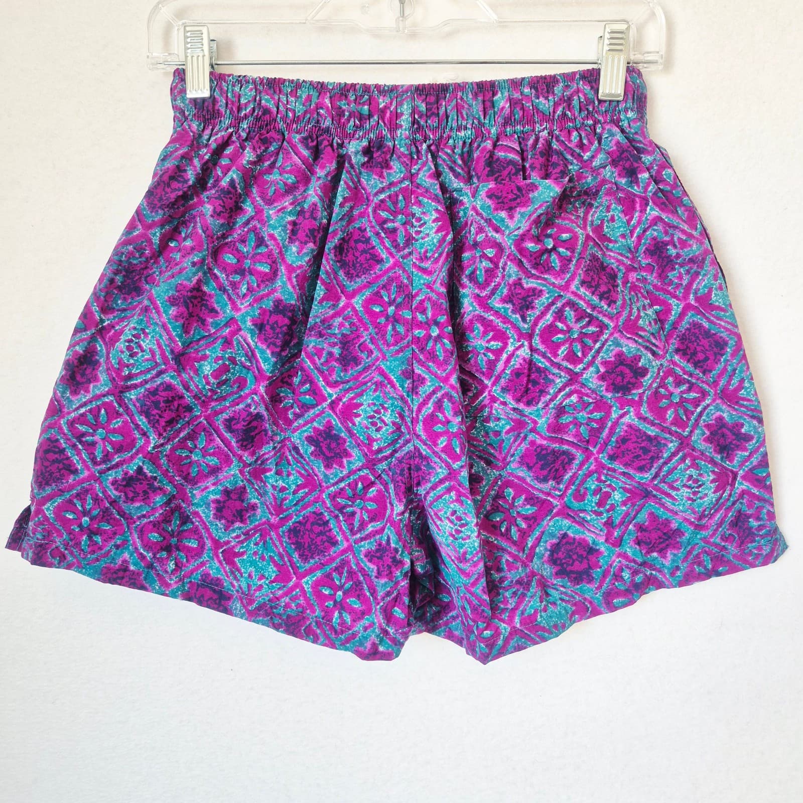 Vintage Maui Trading Company Floral Swim Short Mesh Liner Purple Green Men's S - Thumbnail 4