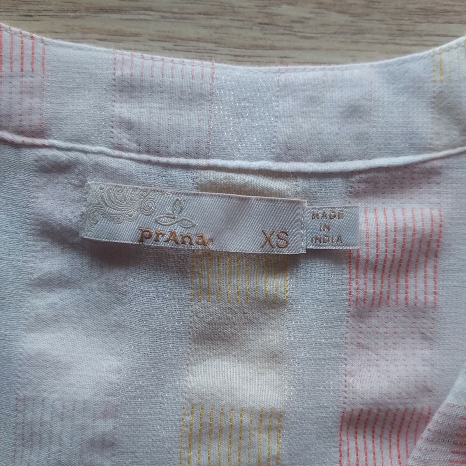 PrAna Indra Popover Top Long Sleeve V-Neck Multicolor Organic Cotton Blend Sz.XS - Thumbnail 10