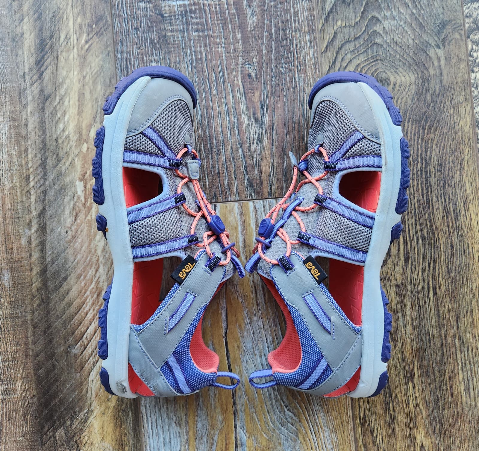 Teva Men's US7 T Manatee Water Sport Sandals Cushion Bungee Cord Purple Grey - Thumbnail 7