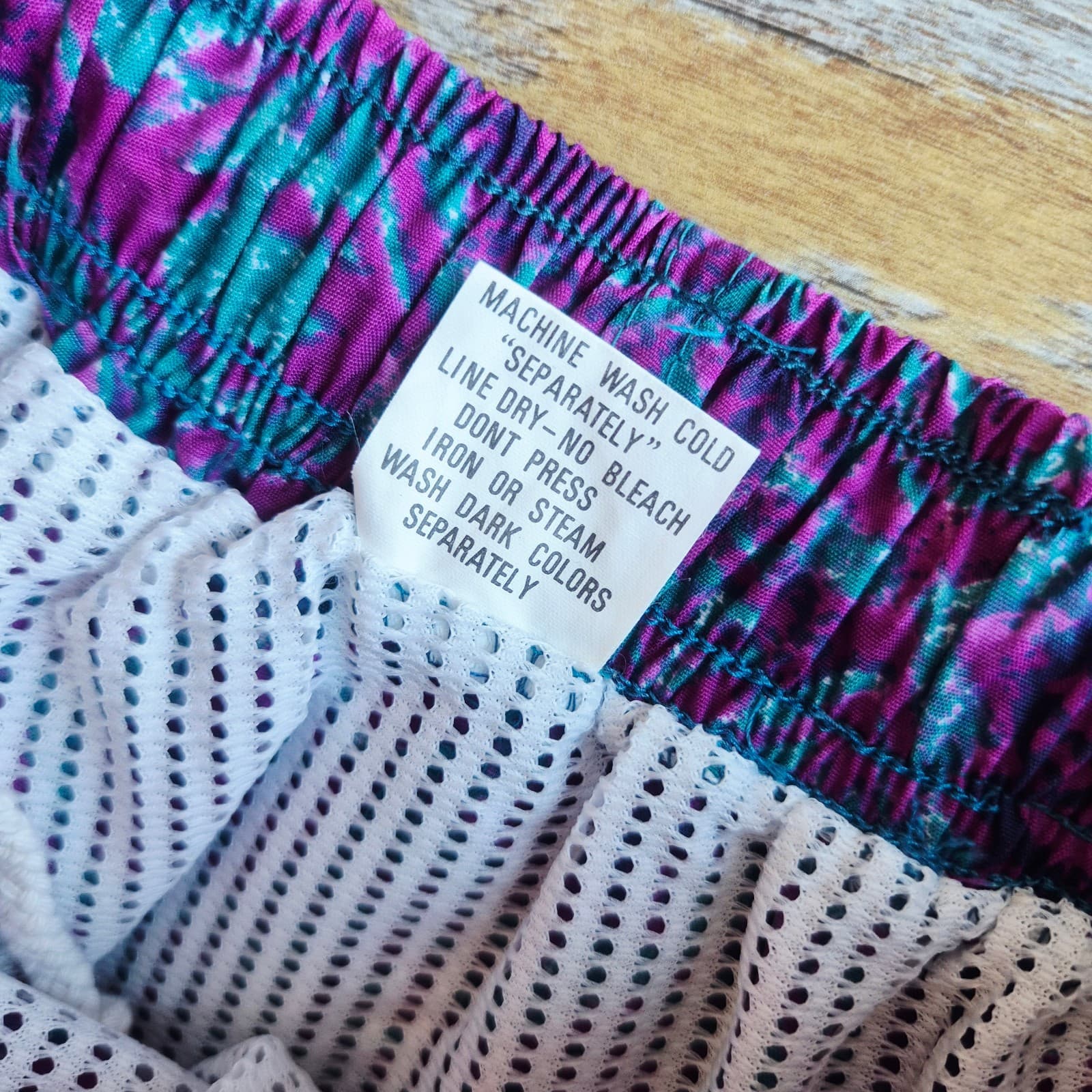 Vintage Maui Trading Company Floral Swim Short Mesh Liner Purple Green Men's S - Thumbnail 7