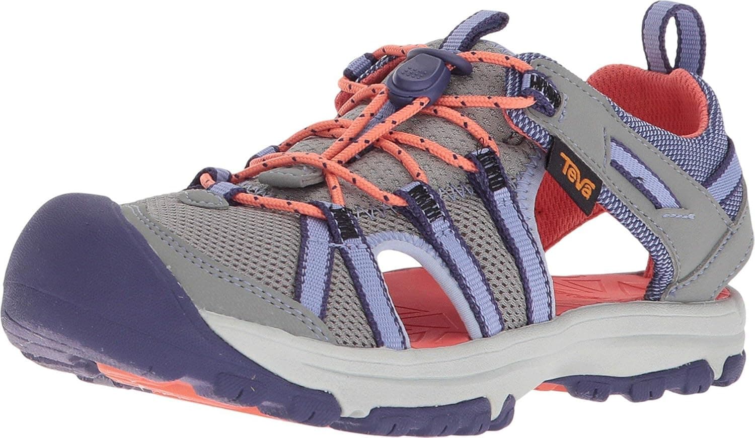 Teva Men's US7 T Manatee Water Sport Sandals Cushion Bungee Cord Purple Grey - Thumbnail 4