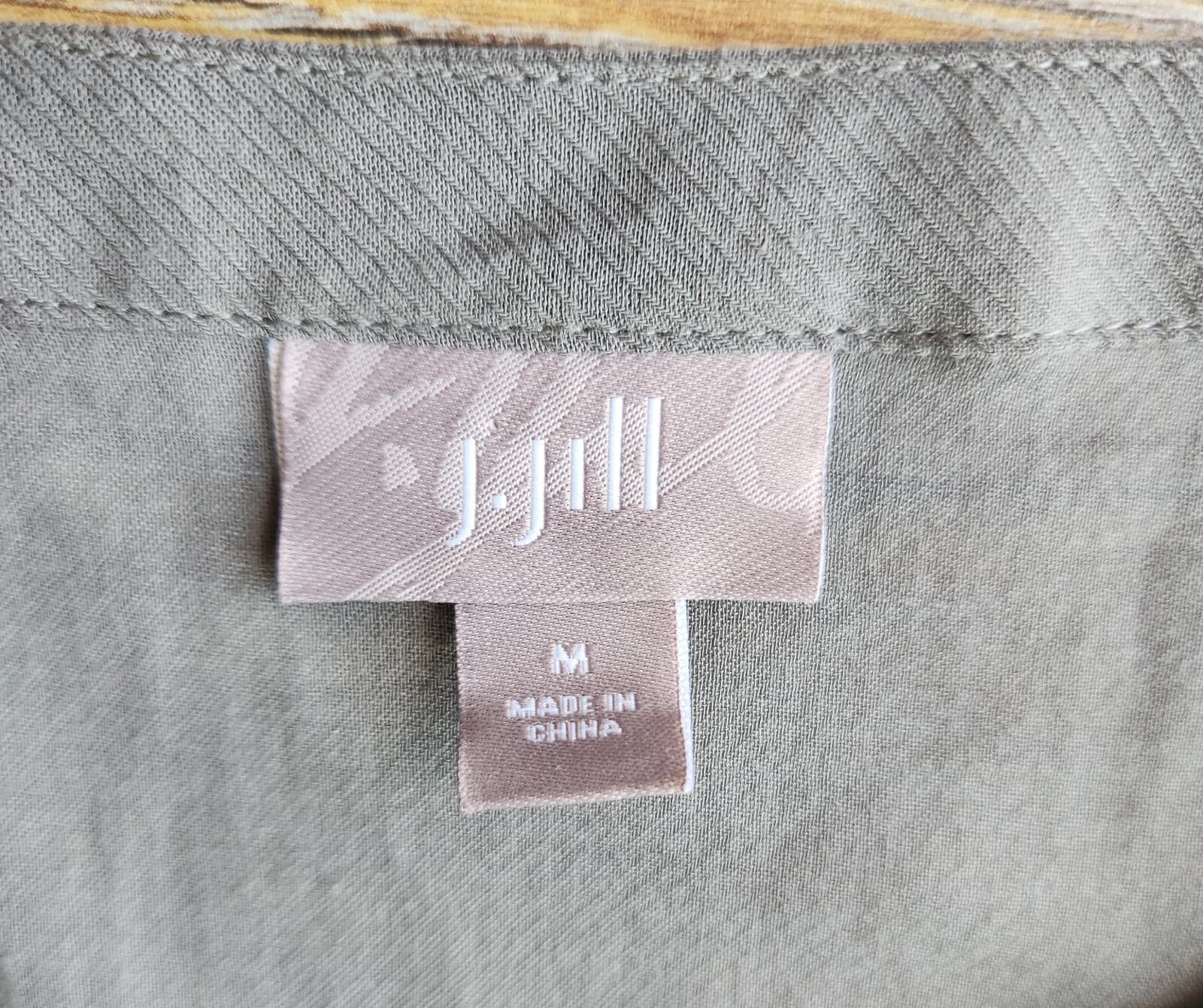 J.Jill Cotton Wool Pintuck Tunic Blouse Button-Front Long Sleeve Grey Women's M - Thumbnail 8