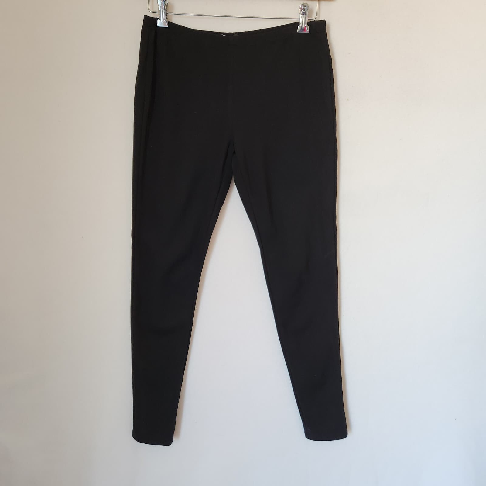 Lafayette 148 New York Park Legging Elastic Waist Pull-On Stretch Black Womens M - Thumbnail 3