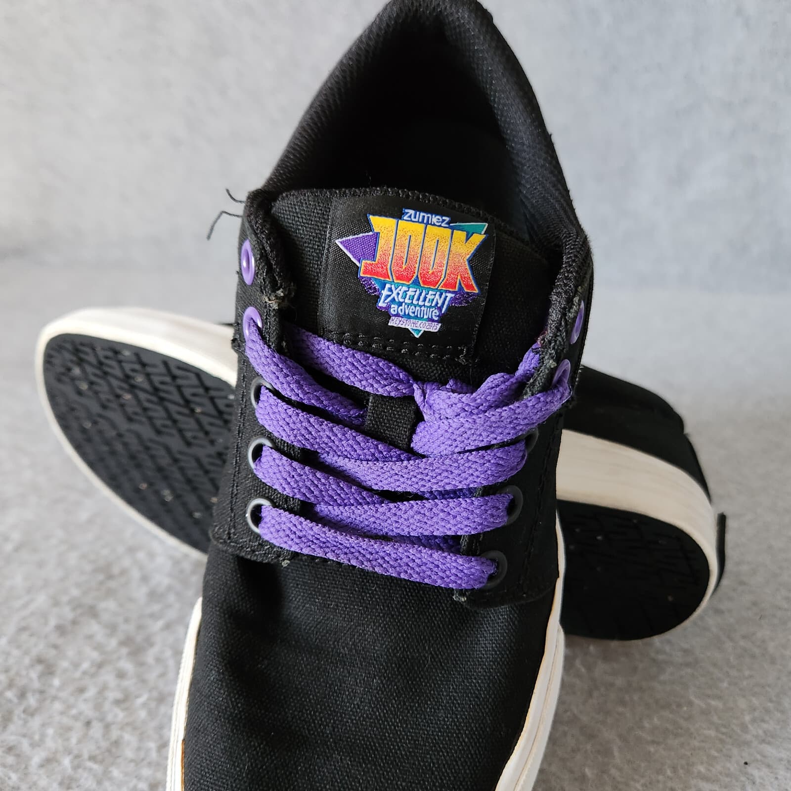 SUPRA x ZUMIEZ 100K Canvas Sneakers Stacks Vulc 2 Lace-Up Black Men's US5 - Thumbnail 4