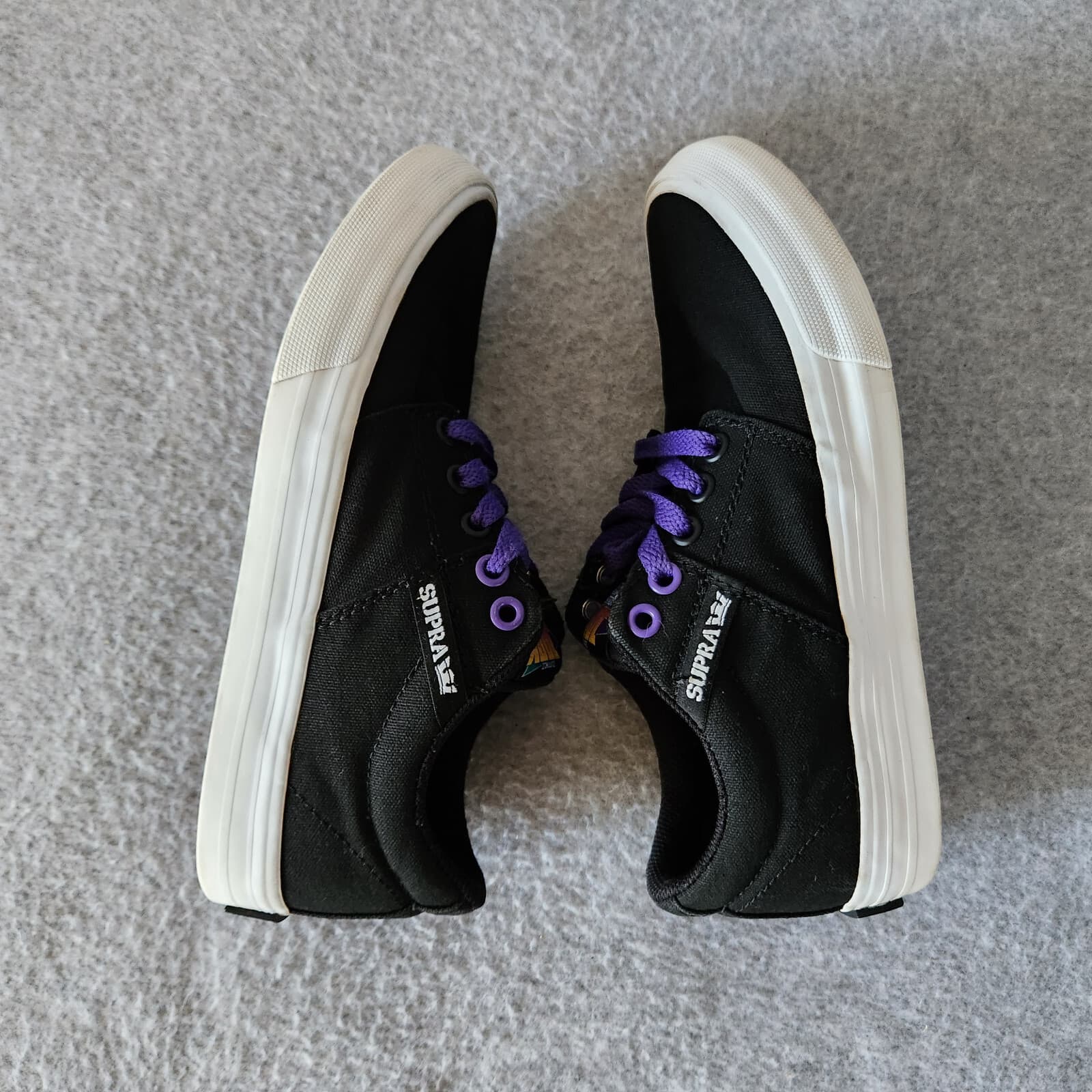 SUPRA x ZUMIEZ 100K Canvas Sneakers Stacks Vulc 2 Lace-Up Black Men's US5 - Thumbnail 6