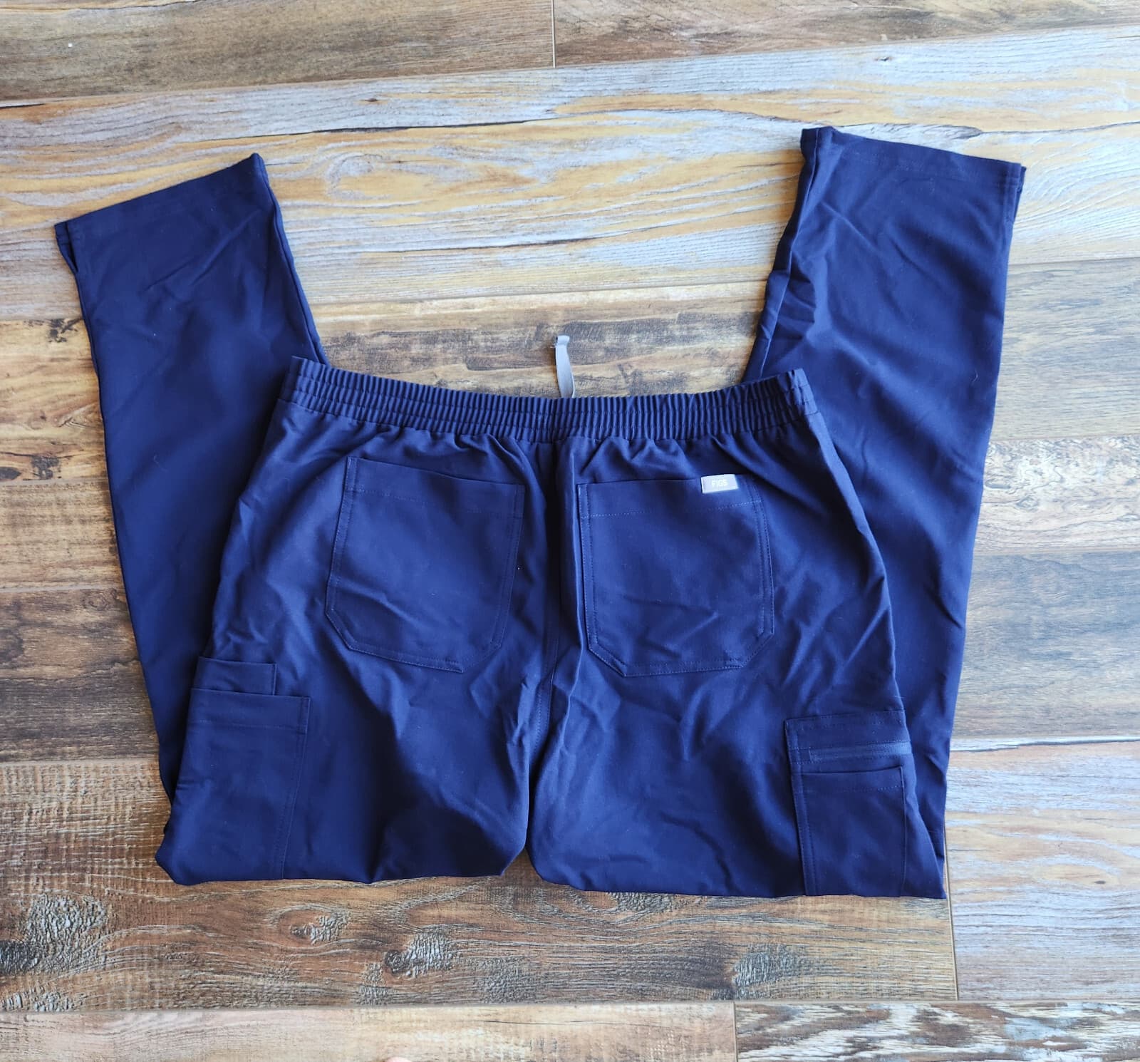 FIGS High Waisted Yola Skinny Scrub Pants 11-Pockets Stretch Navy Blue Women's L - Thumbnail 8