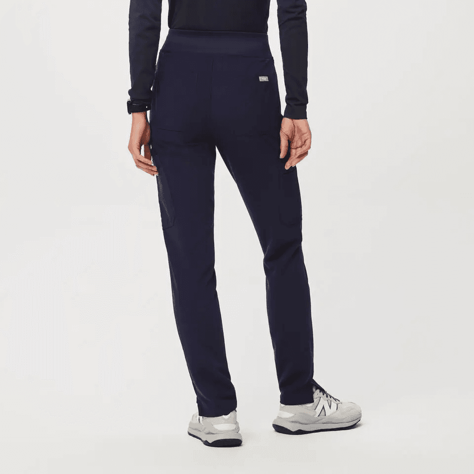 FIGS High Waisted Yola Skinny Scrub Pants 11-Pockets Stretch Navy Blue Women's L - Thumbnail 9