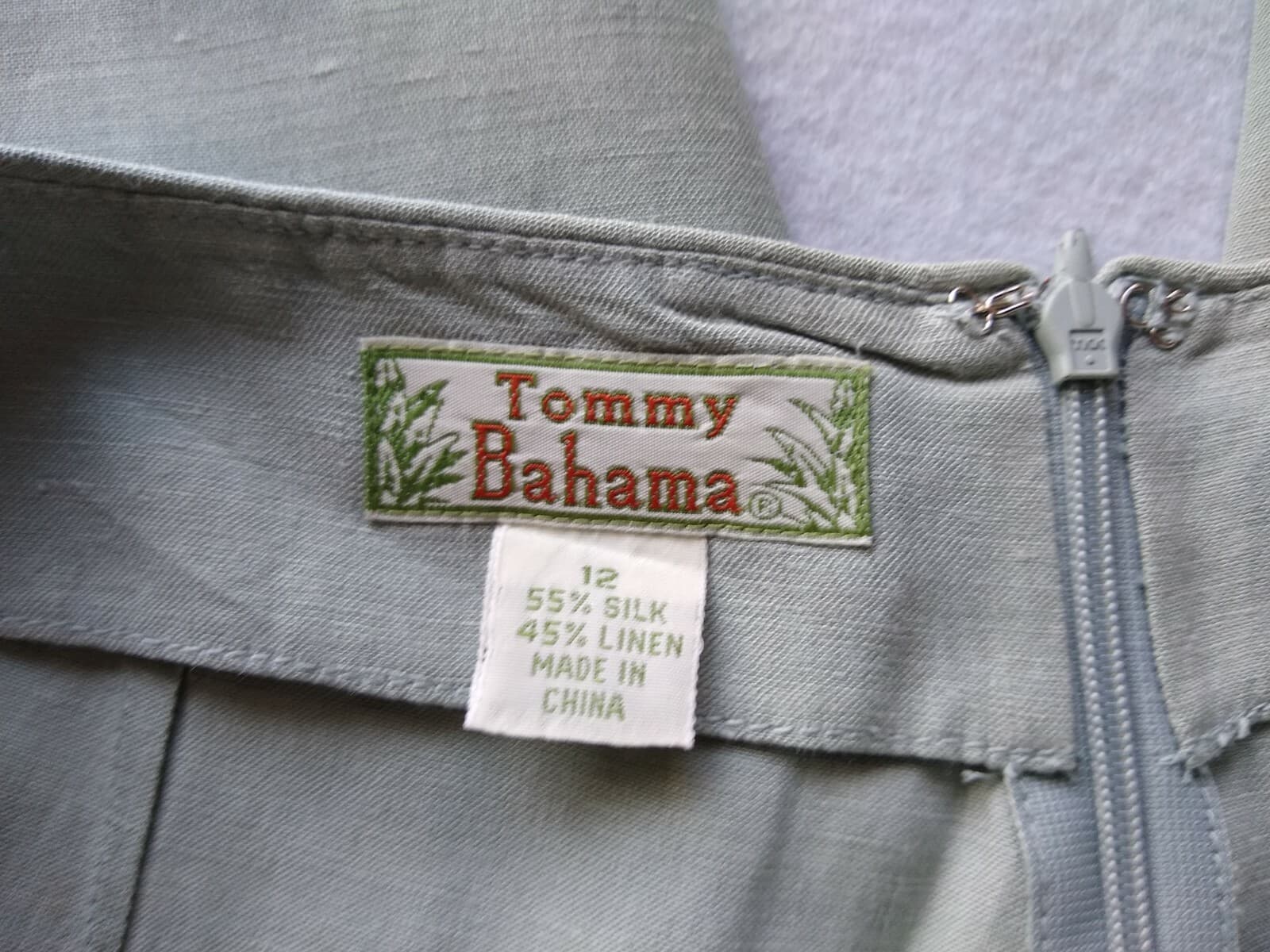 Tommy Bahama Silk Linen Blend Embroidered Crop Capri Pants Green Women Sz.12 - Thumbnail 8