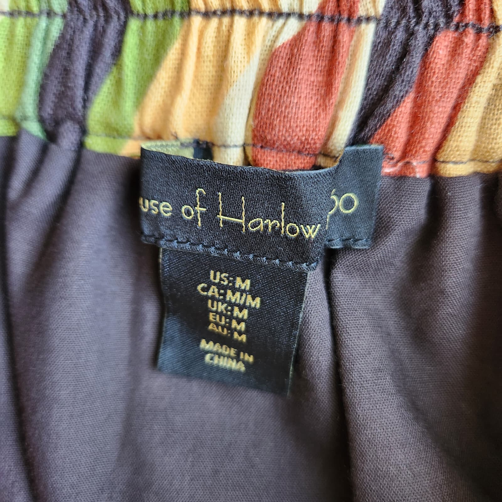 NWT House of Harlow 1960 Linen Blend Tiered Maxi Skirt Pull On Belt Tropical M - Thumbnail 9
