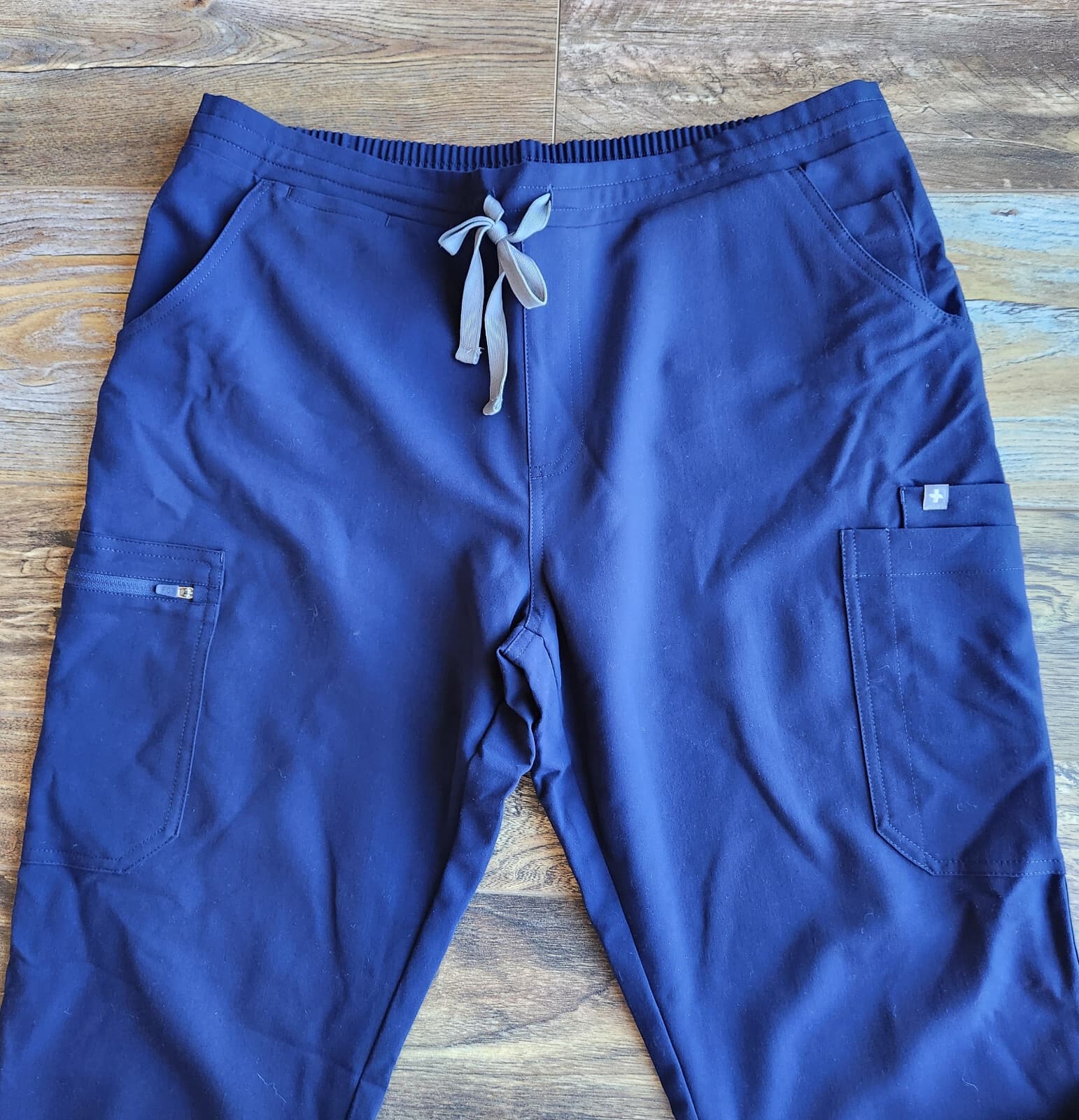 FIGS High Waisted Yola Skinny Scrub Pants 11-Pockets Stretch Navy Blue Women's L - Thumbnail 3