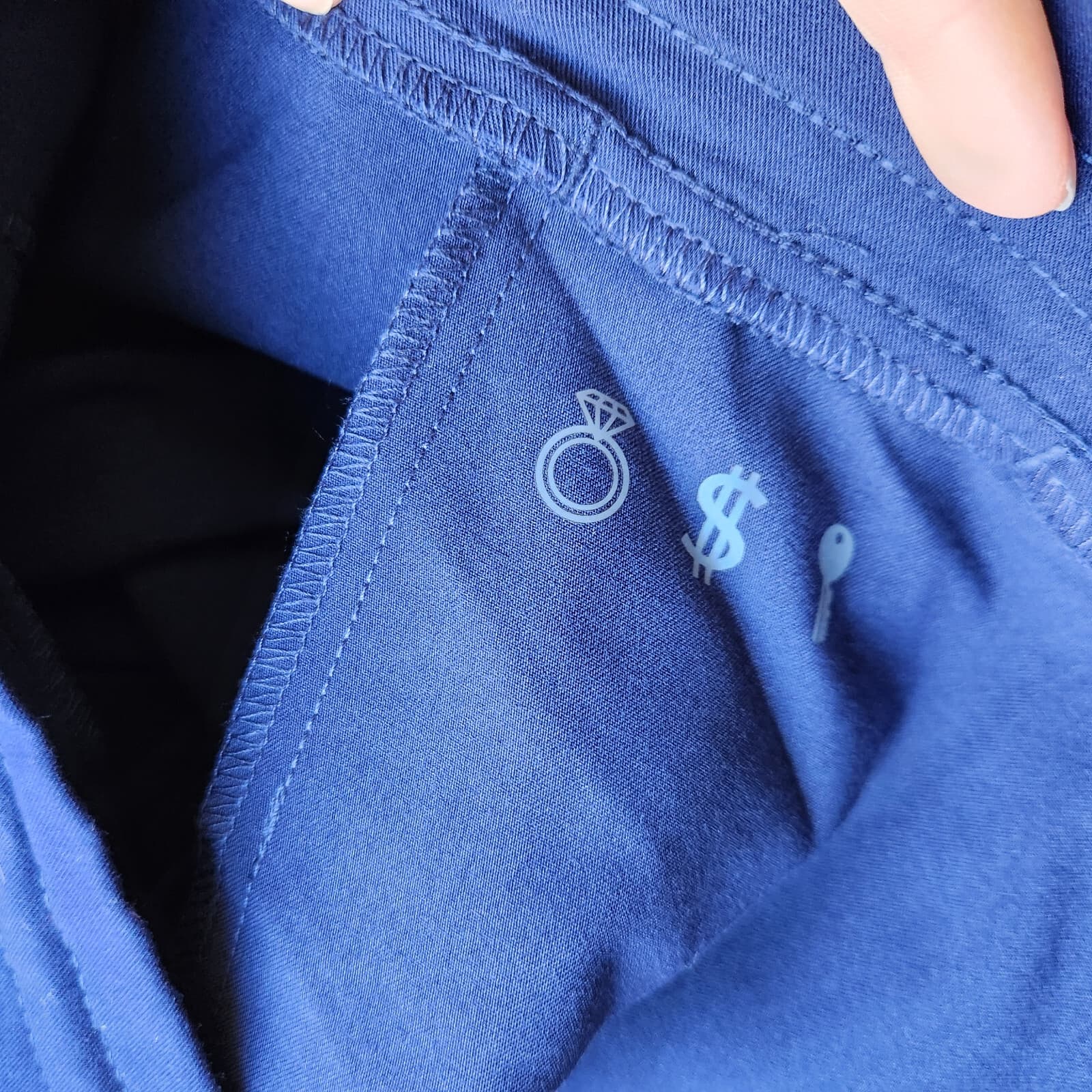 FIGS High Waisted Yola Skinny Scrub Pants 11-Pockets Stretch Navy Blue Women's L - Thumbnail 11