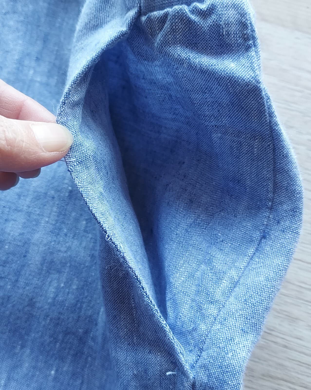 J.Jill Love Linen Slim Leg Crop Pants Pull-On Elastic Waist Pocket Blue Women M - Thumbnail 4