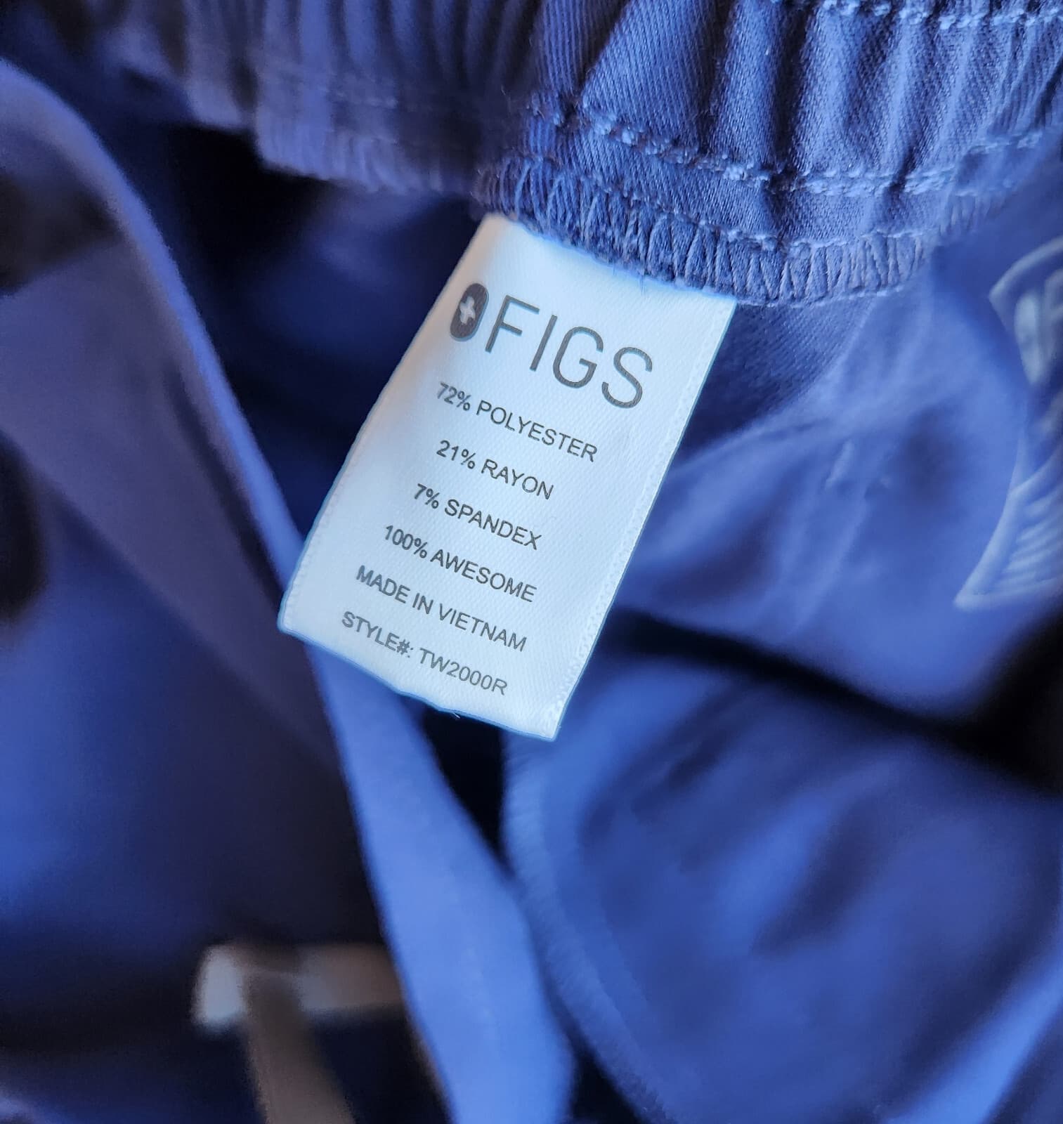 FIGS High Waisted Yola Skinny Scrub Pants 11-Pockets Stretch Navy Blue Women's L - Thumbnail 12