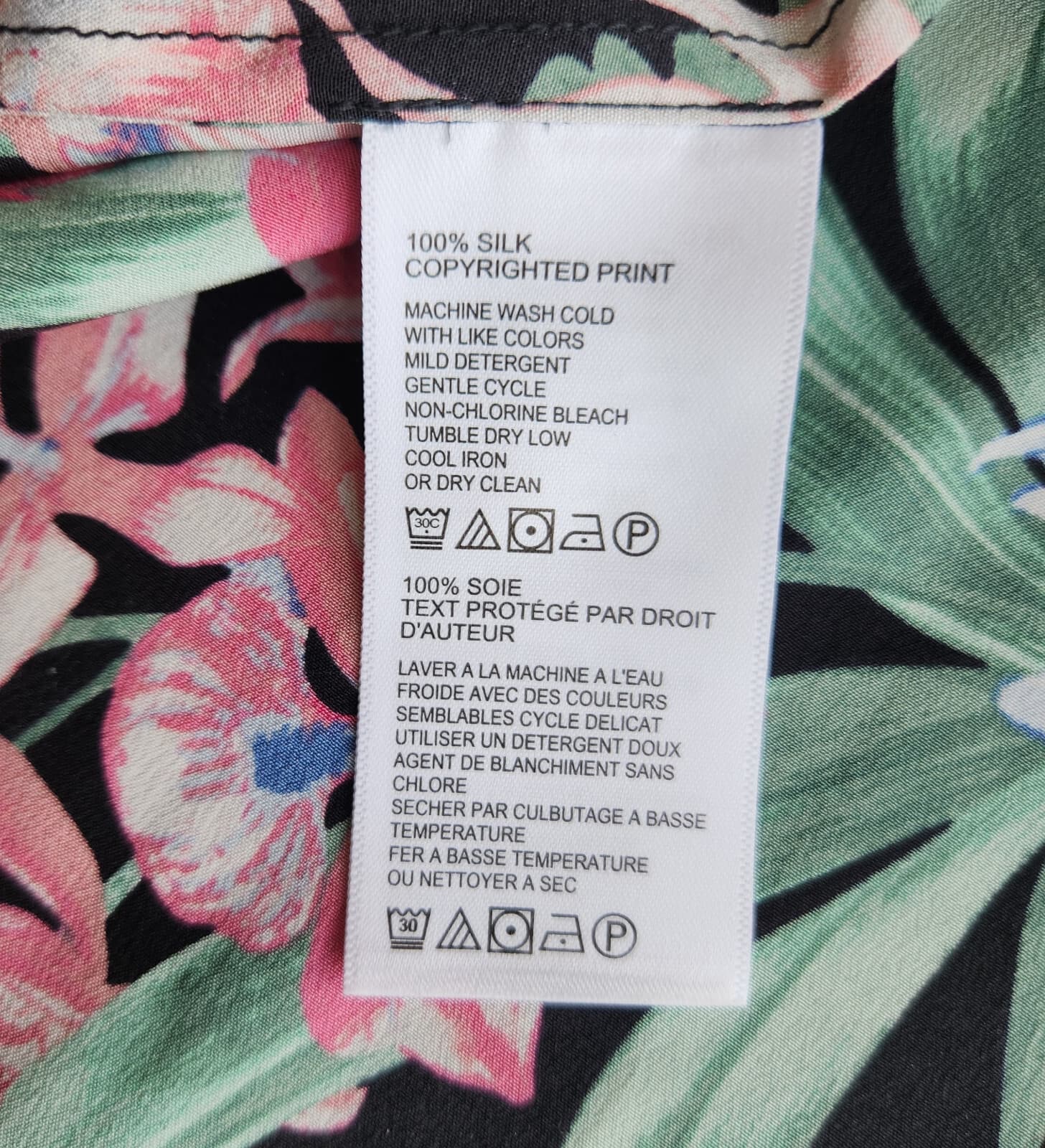 Tommy Bahama Silk Floral Tropical Tunic Top Popover 3/4 Sleeve Multicolor Sz.M - Thumbnail 9