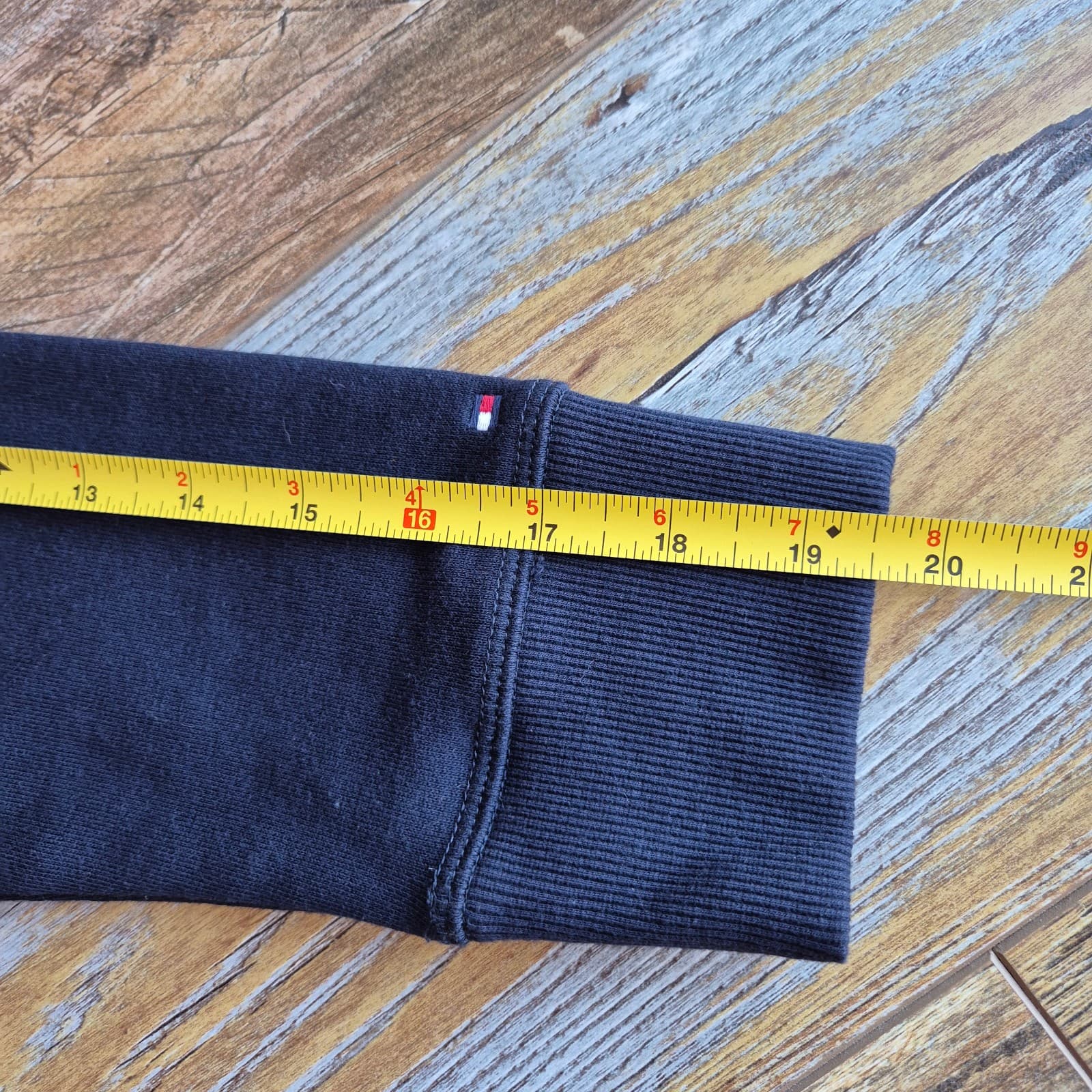 Tommy Hilfiger Polar Bear Embroidered Terry Knit Crewneck Sweatshirt Blue S/M - Thumbnail 11