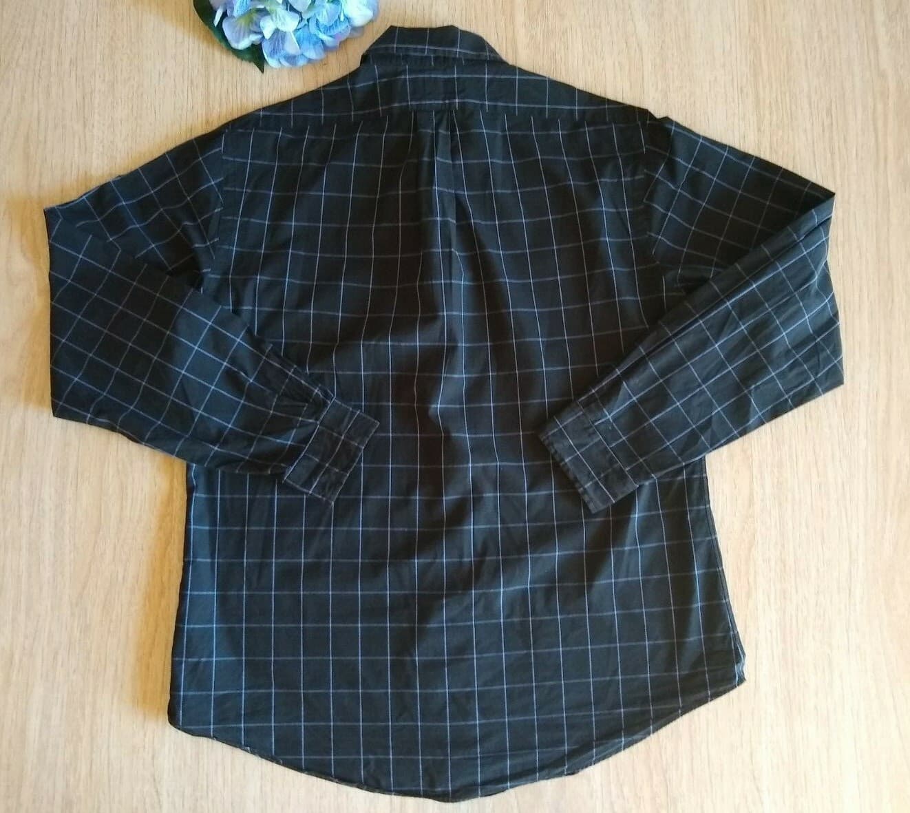 RALPH LAUREN GOLF Casual Shirt Long Sleeve Button-down Black Check Sz.L - Thumbnail 5
