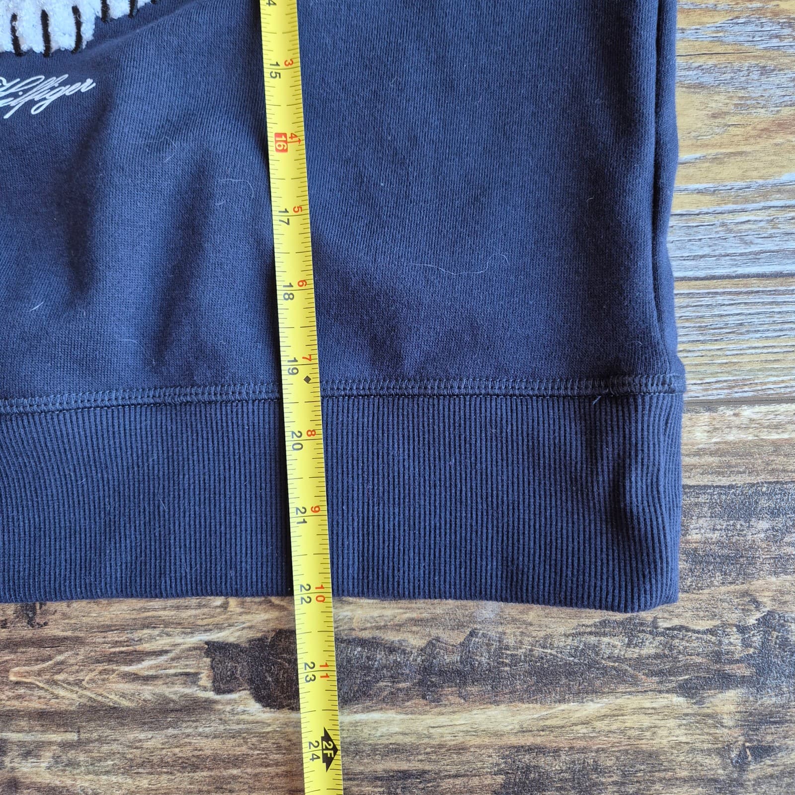 Tommy Hilfiger Polar Bear Embroidered Terry Knit Crewneck Sweatshirt Blue S/M - Thumbnail 13