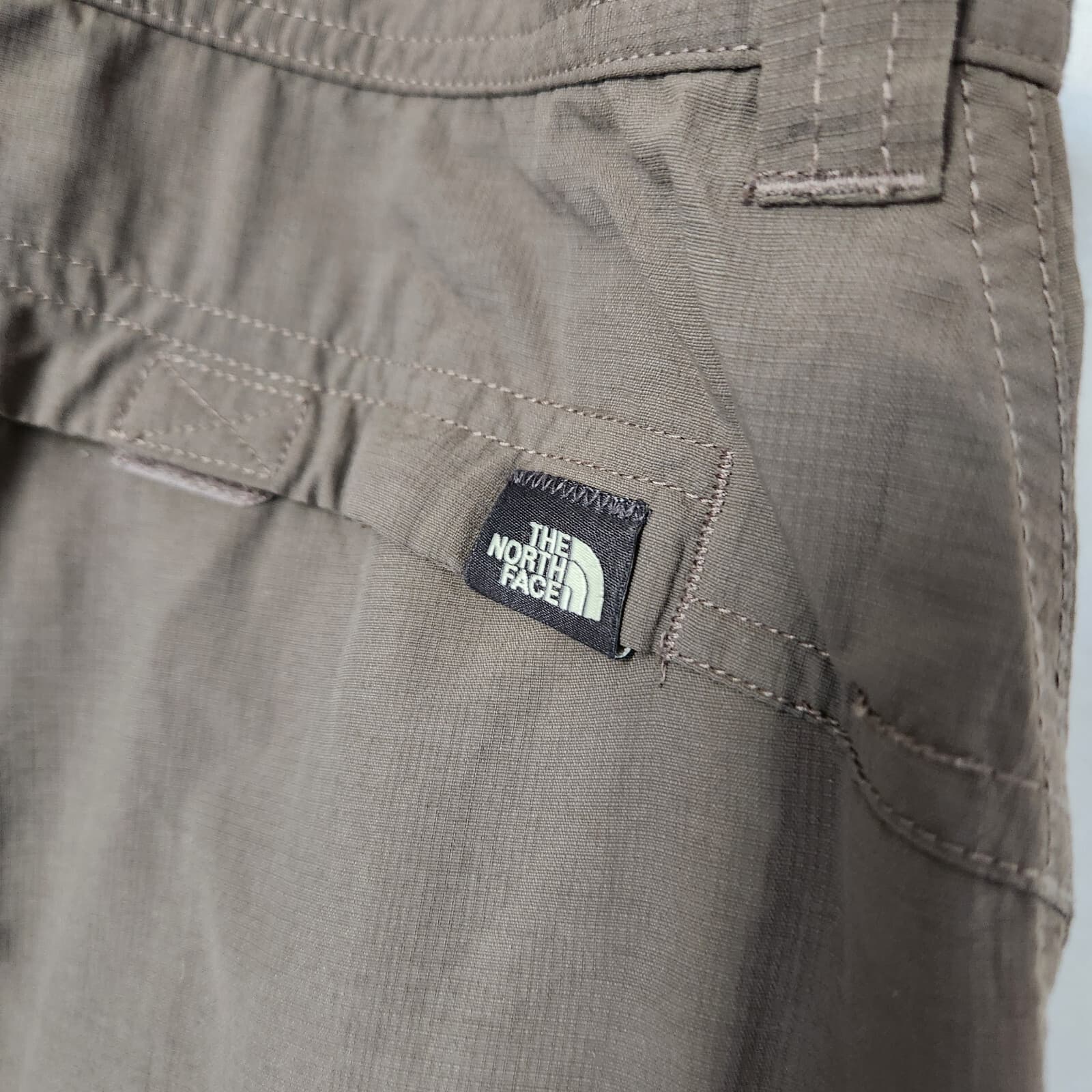 The North Face Men's 38 Hiking Convertible Zip-Off Shorts Pants Pocket Olive - Thumbnail 4