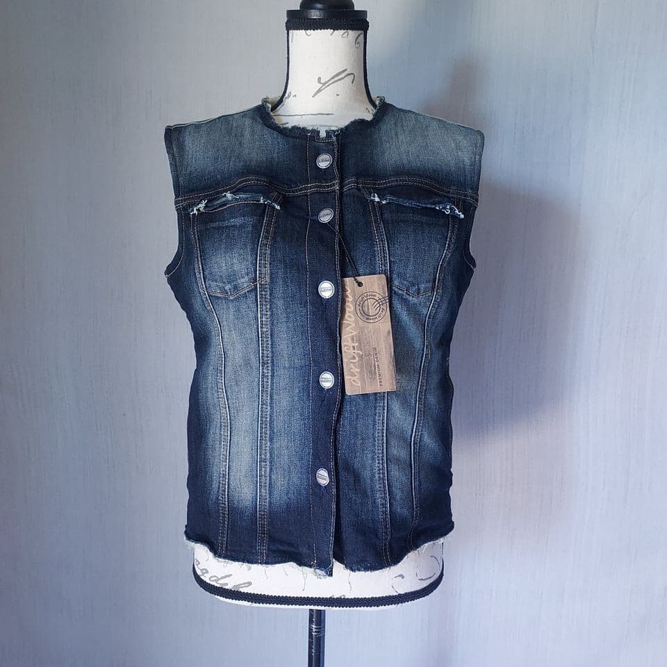 NWT Driftwood Denim Rory Sherpa Lined Western Vest Jacket Raw Hem-Edge Women's M - Thumbnail 2