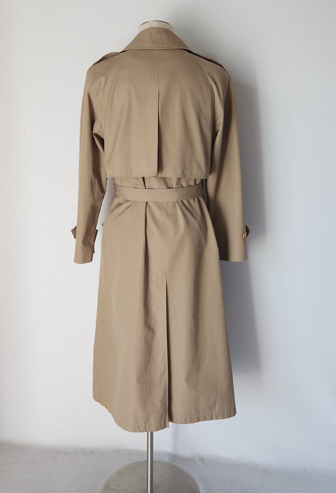 Vintage Forecaster Of Boston Double Breasted Trench Coat Belt Khaki Women's 7/8 - Thumbnail 5