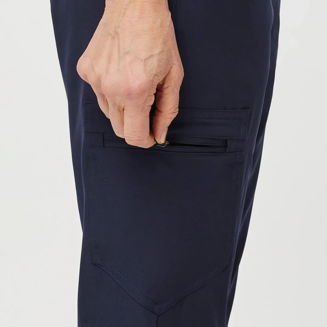 FIGS High Waisted Zamora FREEx Lined Jogger Scrubs Pants Pocket Blue Women's MP - Thumbnail 10