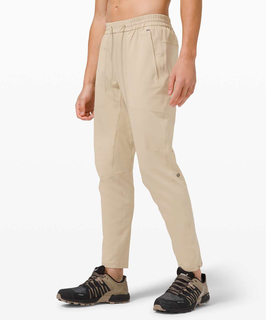 Lululemon License To Train Pant 30" Snap Hem Drawstring Stretch Beige Men's S - Thumbnail 4