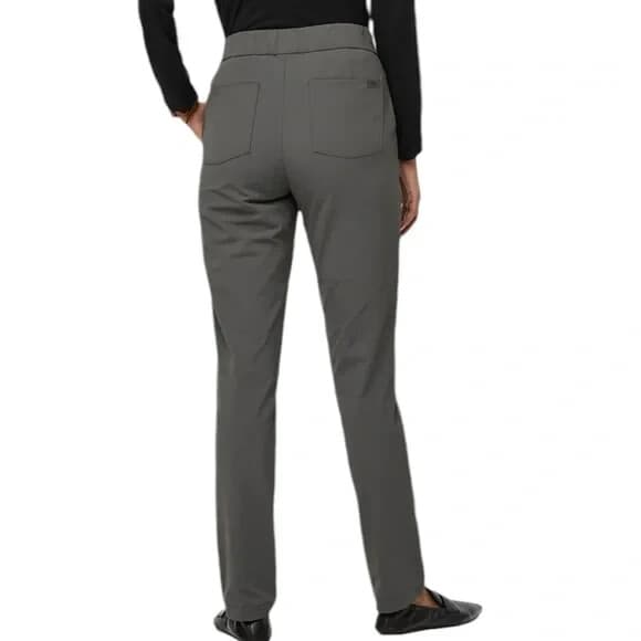 Figs Figspro Skinny Zip Fly Trouser 6-Pockets Elastic Waist Stretch Gray Women S - Thumbnail 6