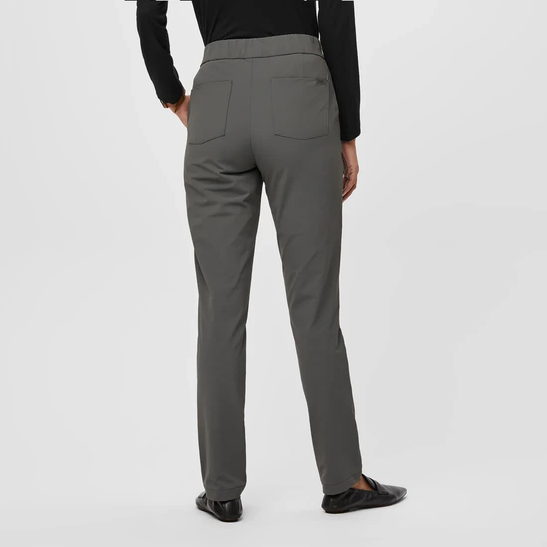 Figs Figspro Skinny Zip Fly Trouser 6-Pockets Elastic Waist Stretch Gray Women S - Thumbnail 11