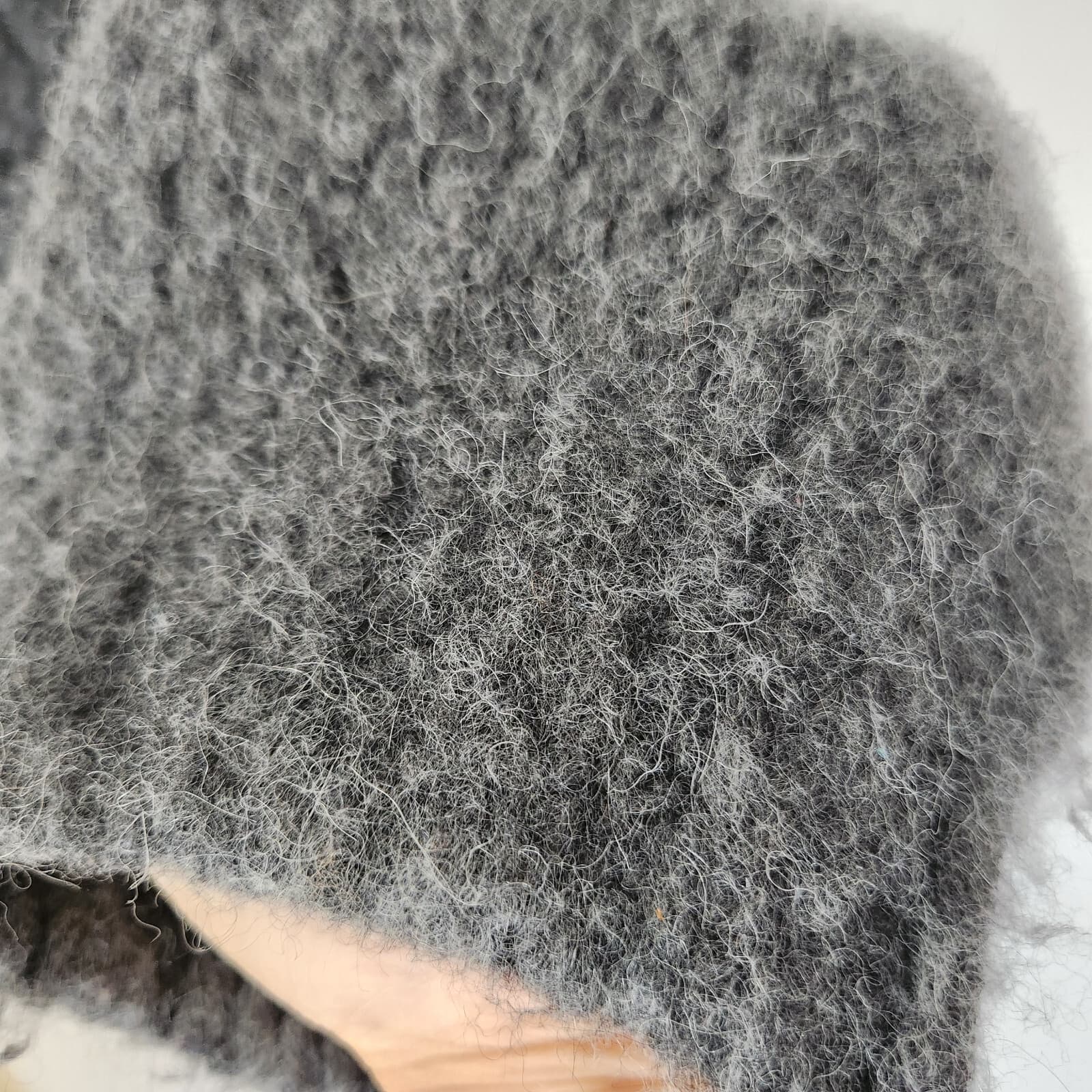 Lunya $398 Wool Blend Soft Chunky Knit Cardigan Sweater Button Pocket Gray XS/S - Thumbnail 11