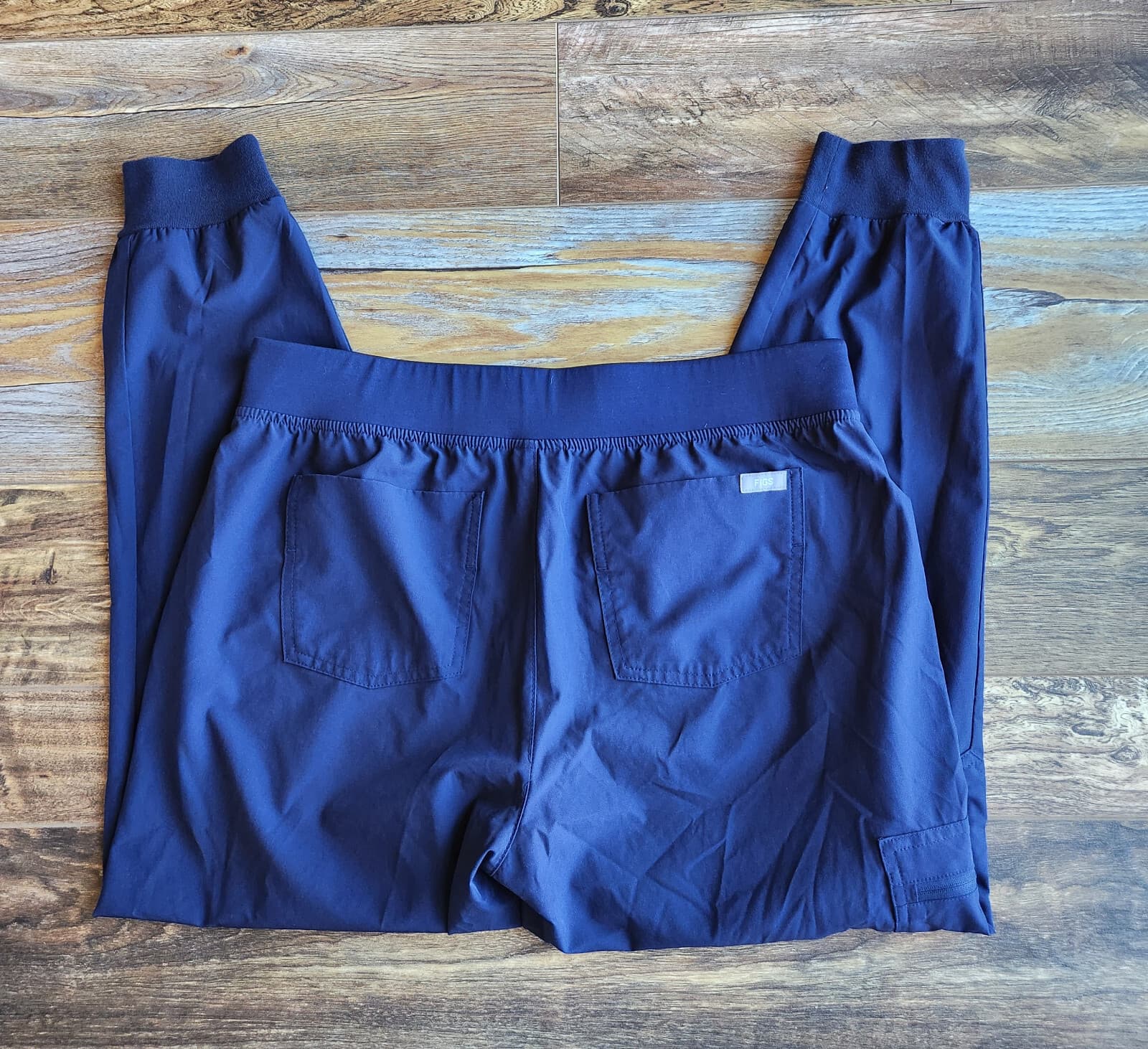FIGS High Waisted Zamora FREEx Lined Jogger Scrubs Pants Pocket Blue Women's MP - Thumbnail 8