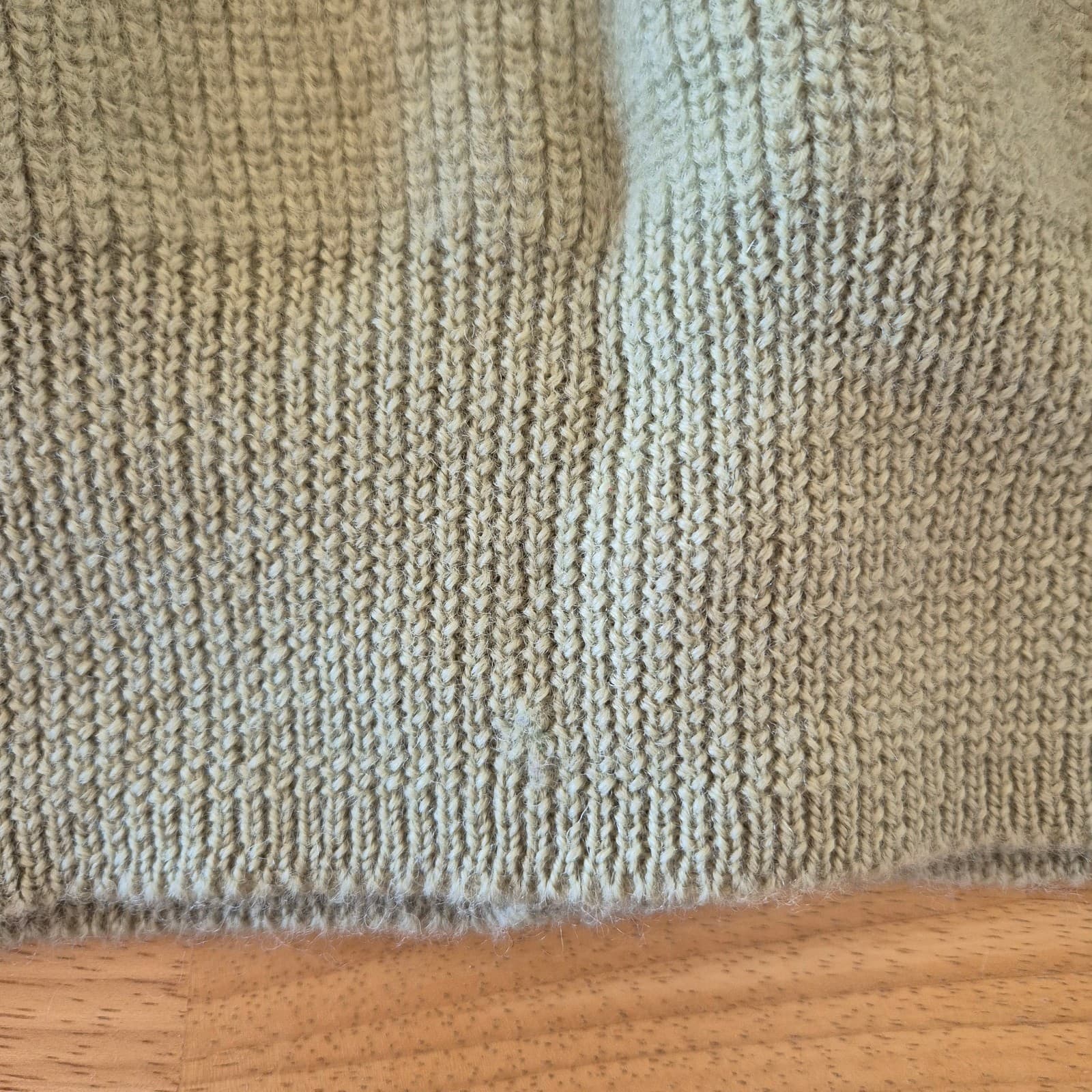 Vintage Lautreamont Japan 100% Wool Cardigan V-Neck Button Pocket Green Womens M - Thumbnail 16