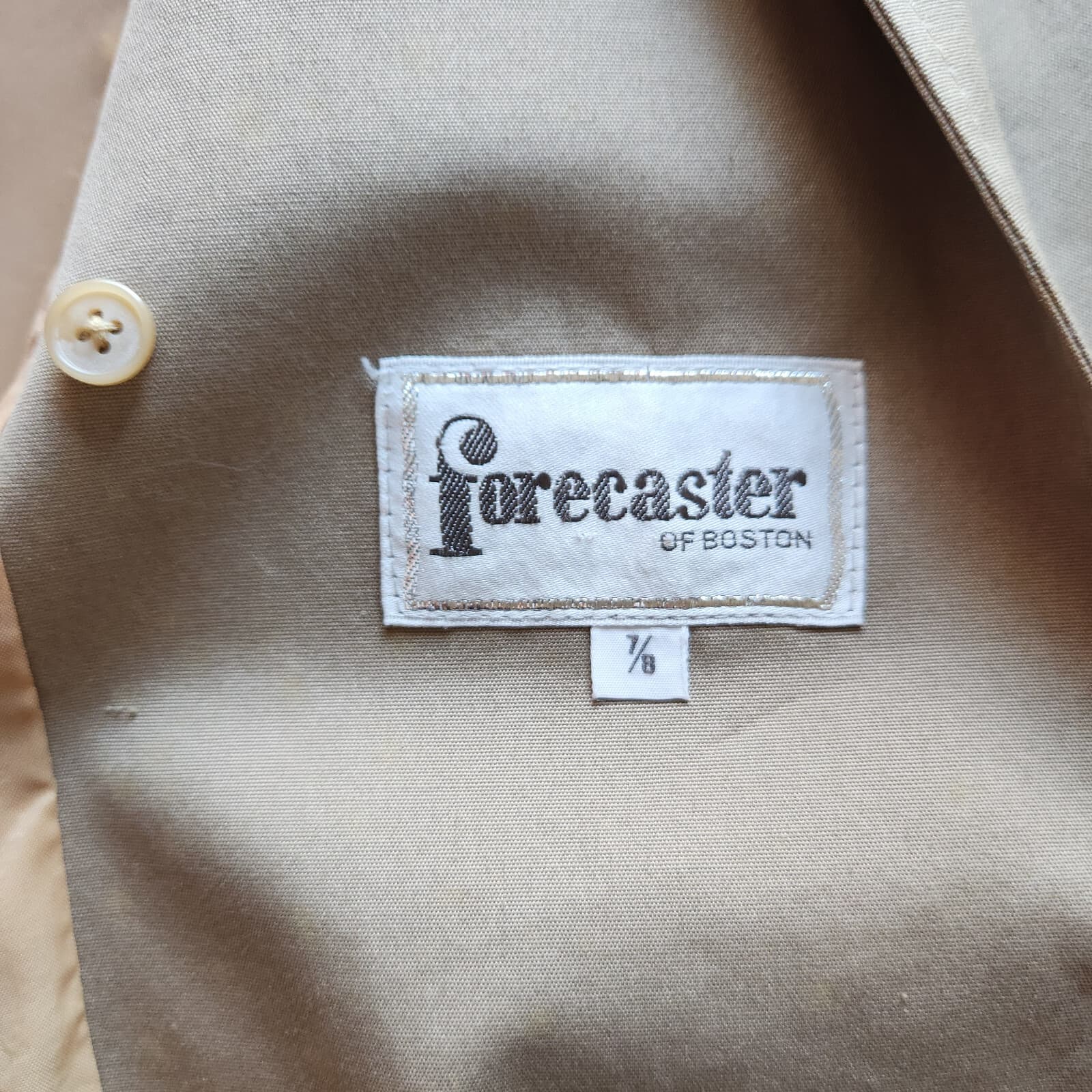 Vintage Forecaster Of Boston Double Breasted Trench Coat Belt Khaki Women's 7/8 - Thumbnail 8