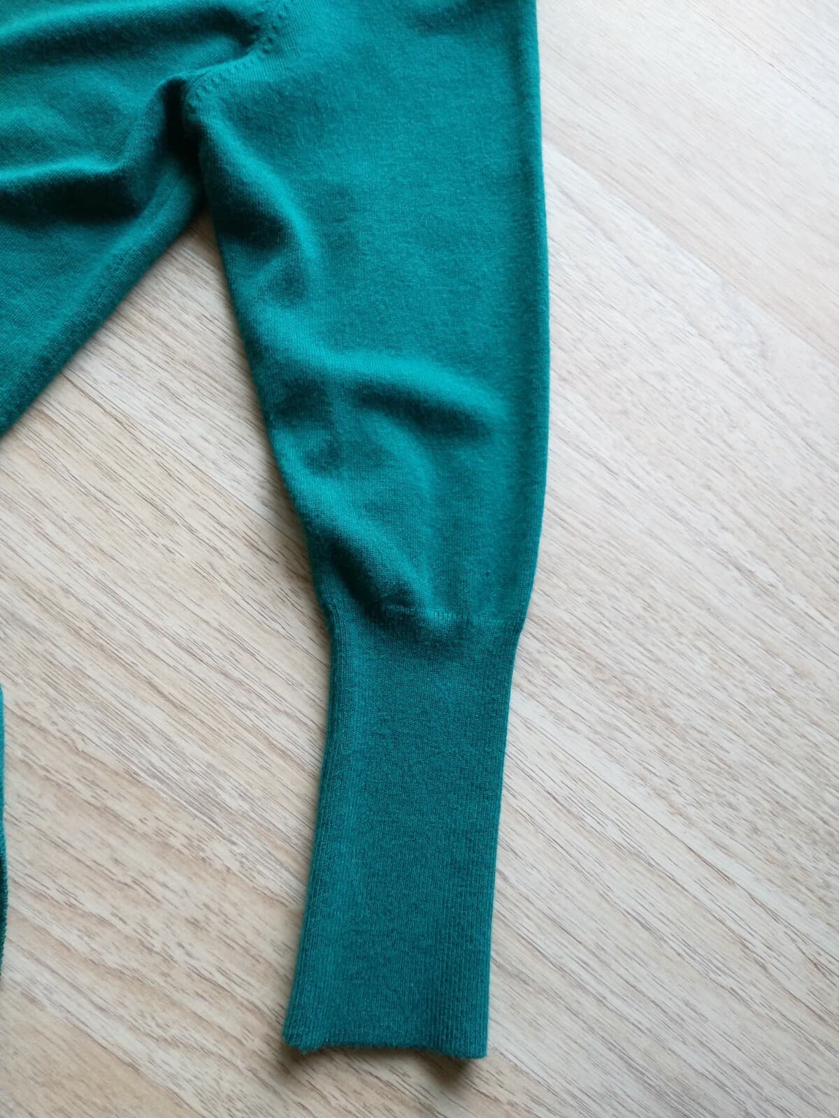NWT VERTIGO PARIS Knit Sheath Dress Long Sleeve Tie-Waist Teal-Green Sz.L $240 - Thumbnail 7