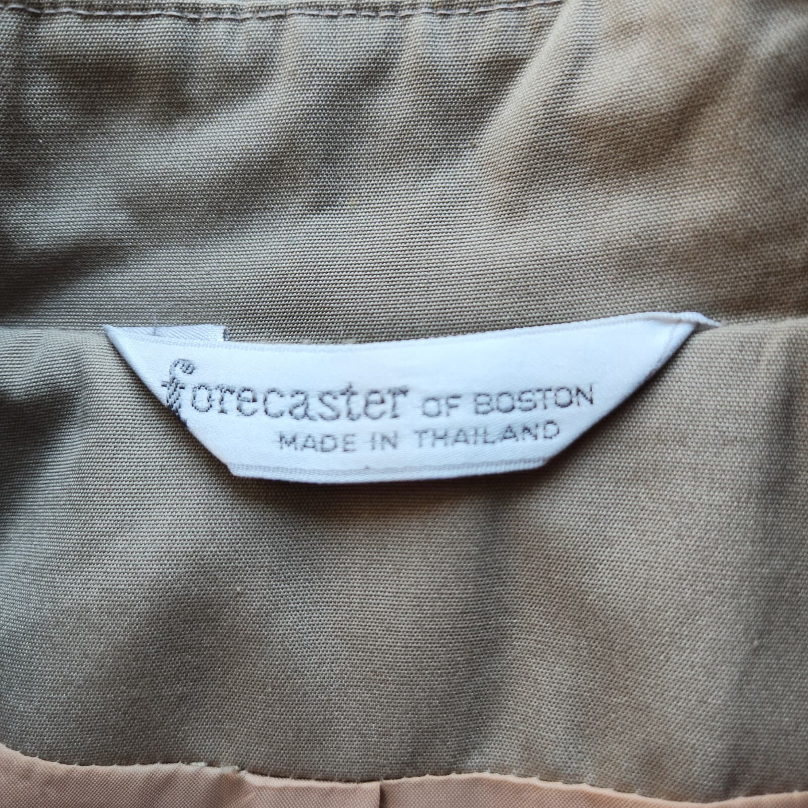 Vintage Forecaster Of Boston Double Breasted Trench Coat Belt Khaki Women's 7/8 - Thumbnail 7