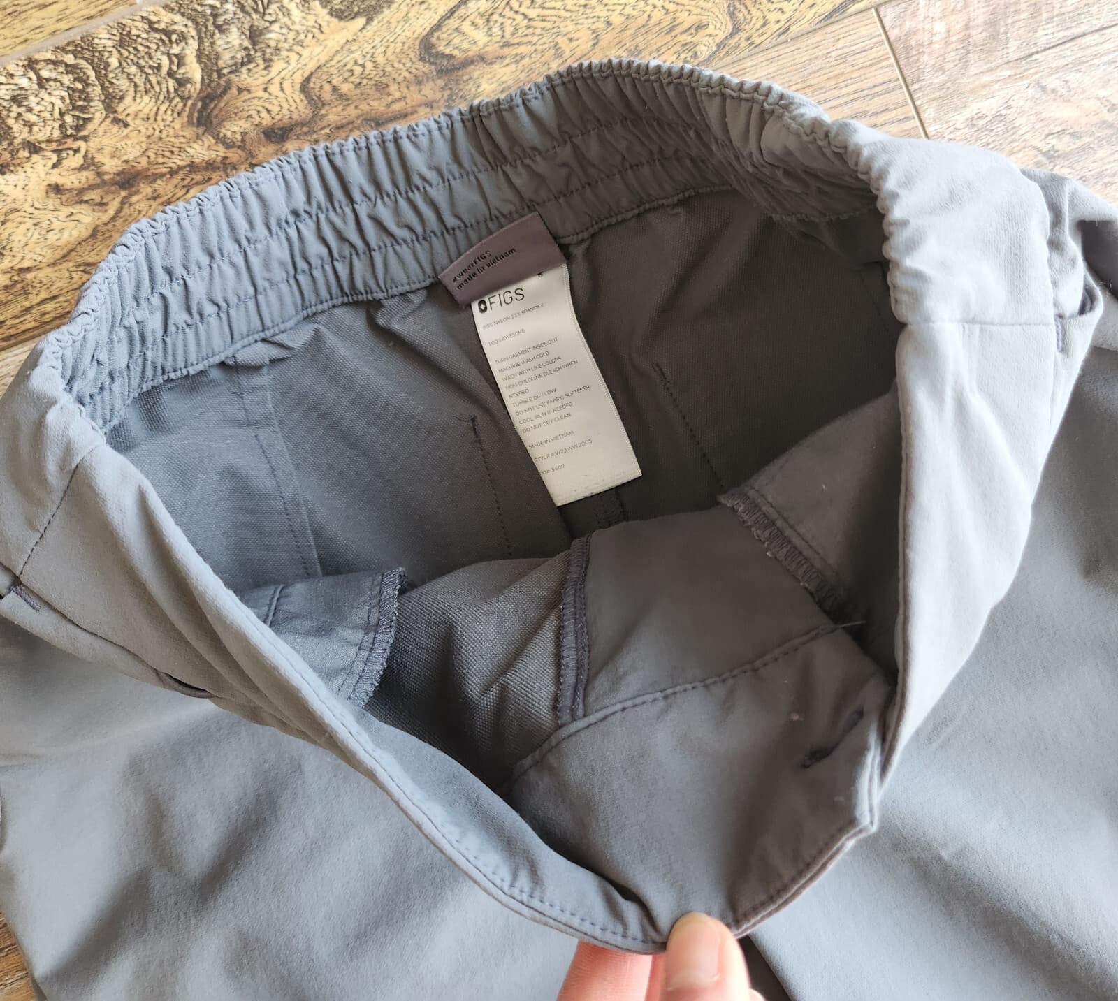 Figs Figspro Skinny Zip Fly Trouser 6-Pockets Elastic Waist Stretch Gray Women S - Thumbnail 13