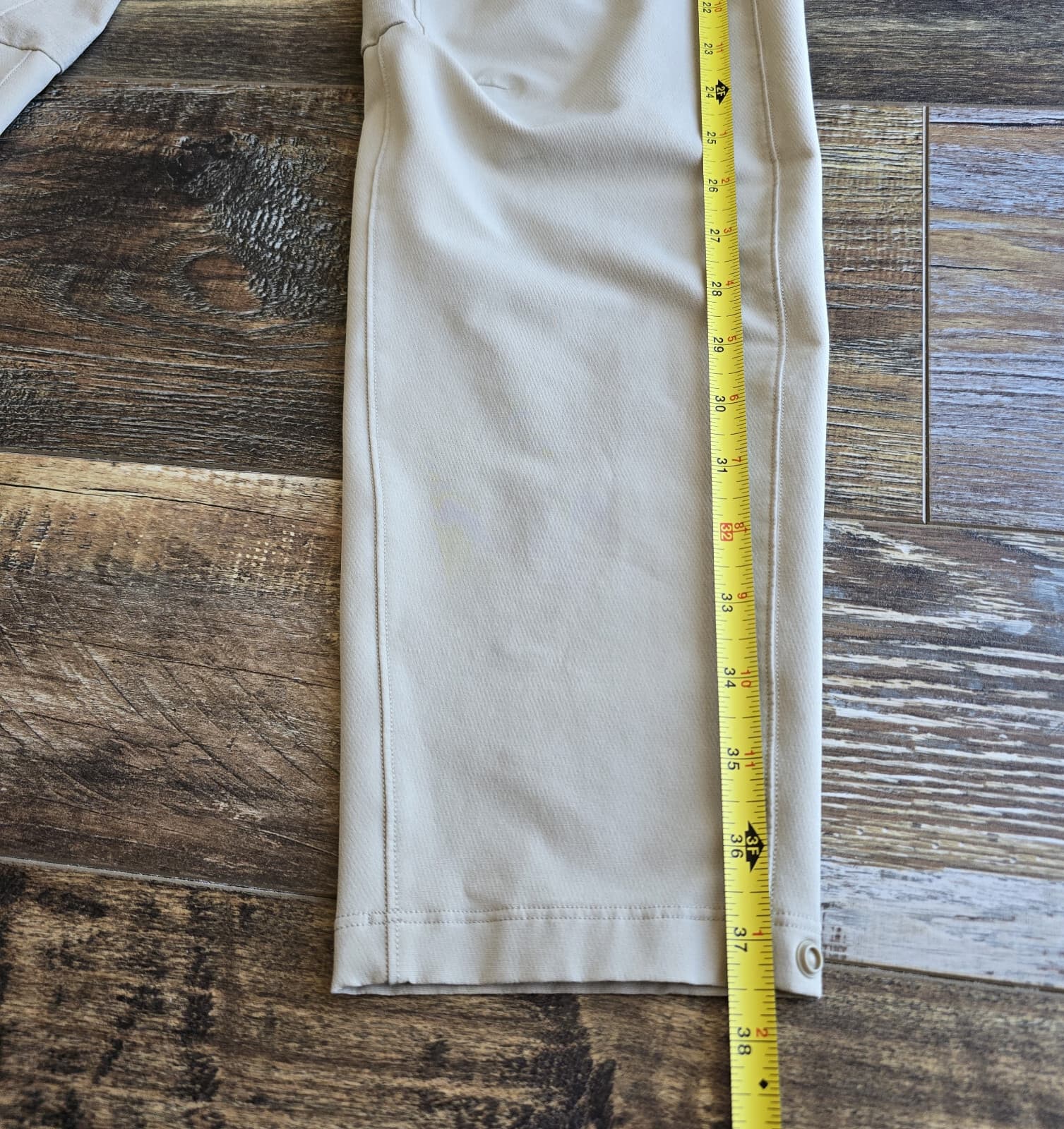 Lululemon License To Train Pant 30" Snap Hem Drawstring Stretch Beige Men's S - Thumbnail 15