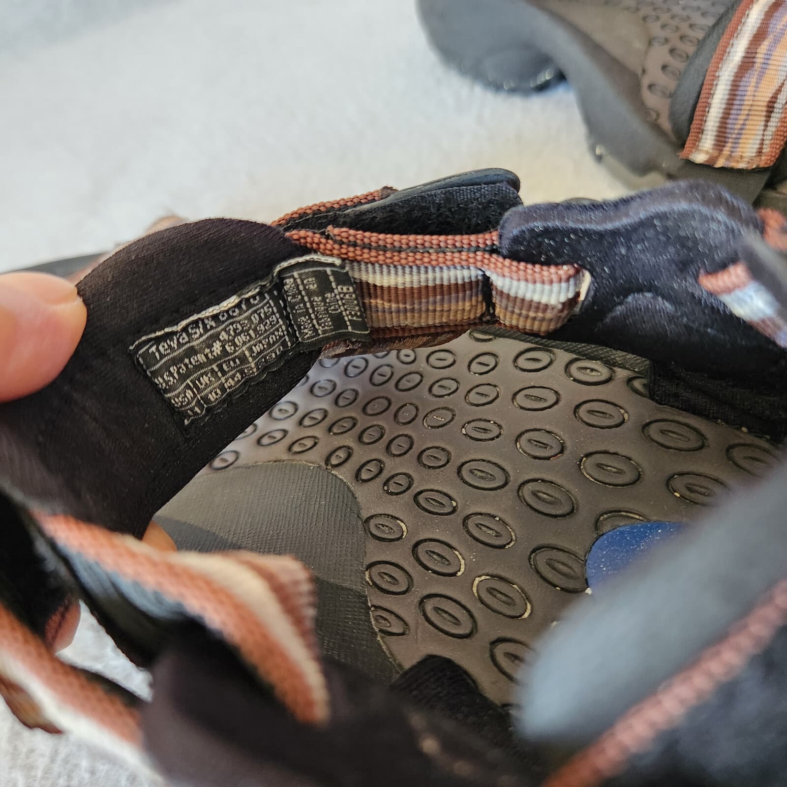 Teva Men Hurrican Geometric Webbing Strap Hiking Outdoor Sport Sandal Brown US11 - Thumbnail 10