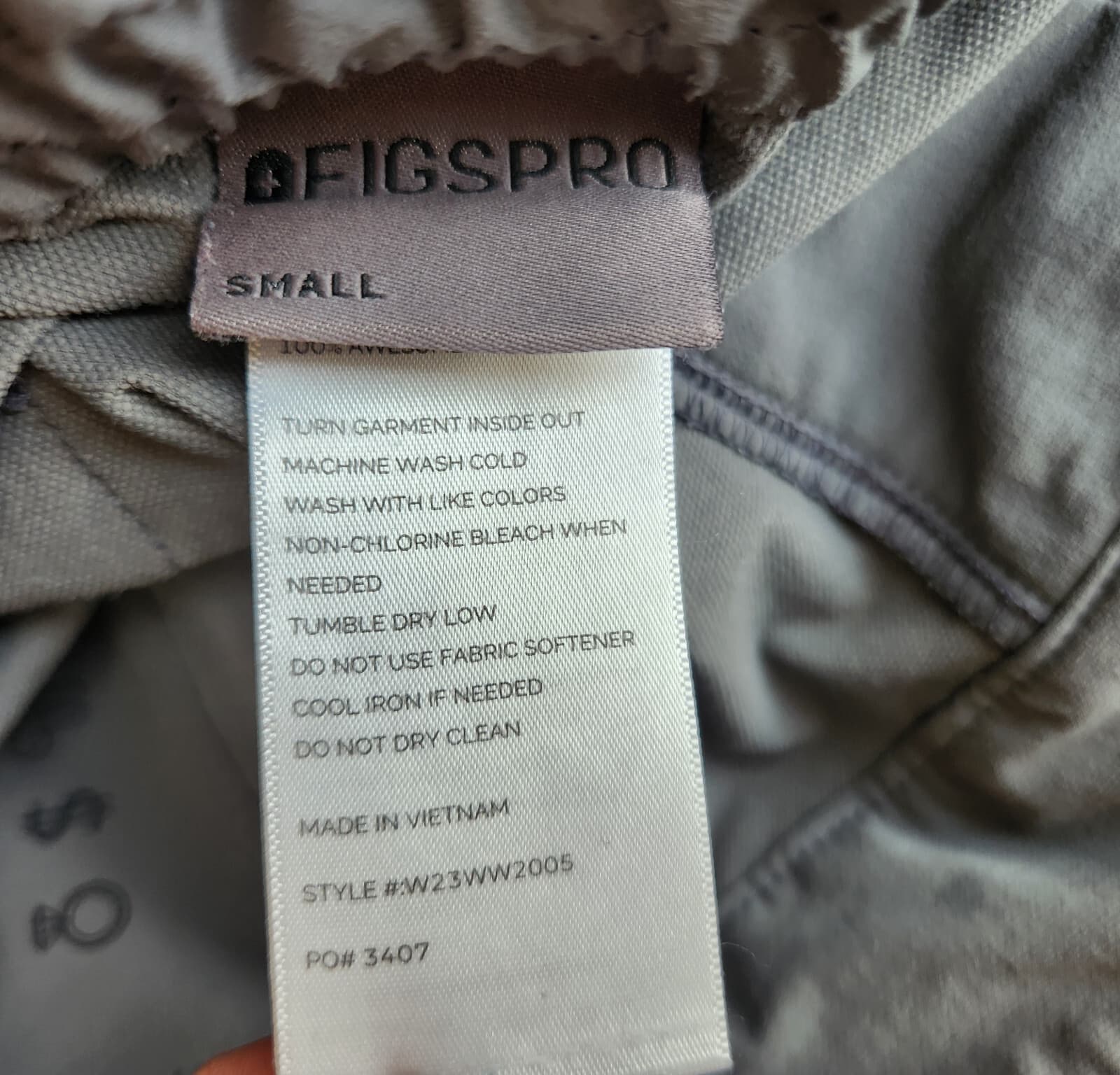 Figs Figspro Skinny Zip Fly Trouser 6-Pockets Elastic Waist Stretch Gray Women S - Thumbnail 14