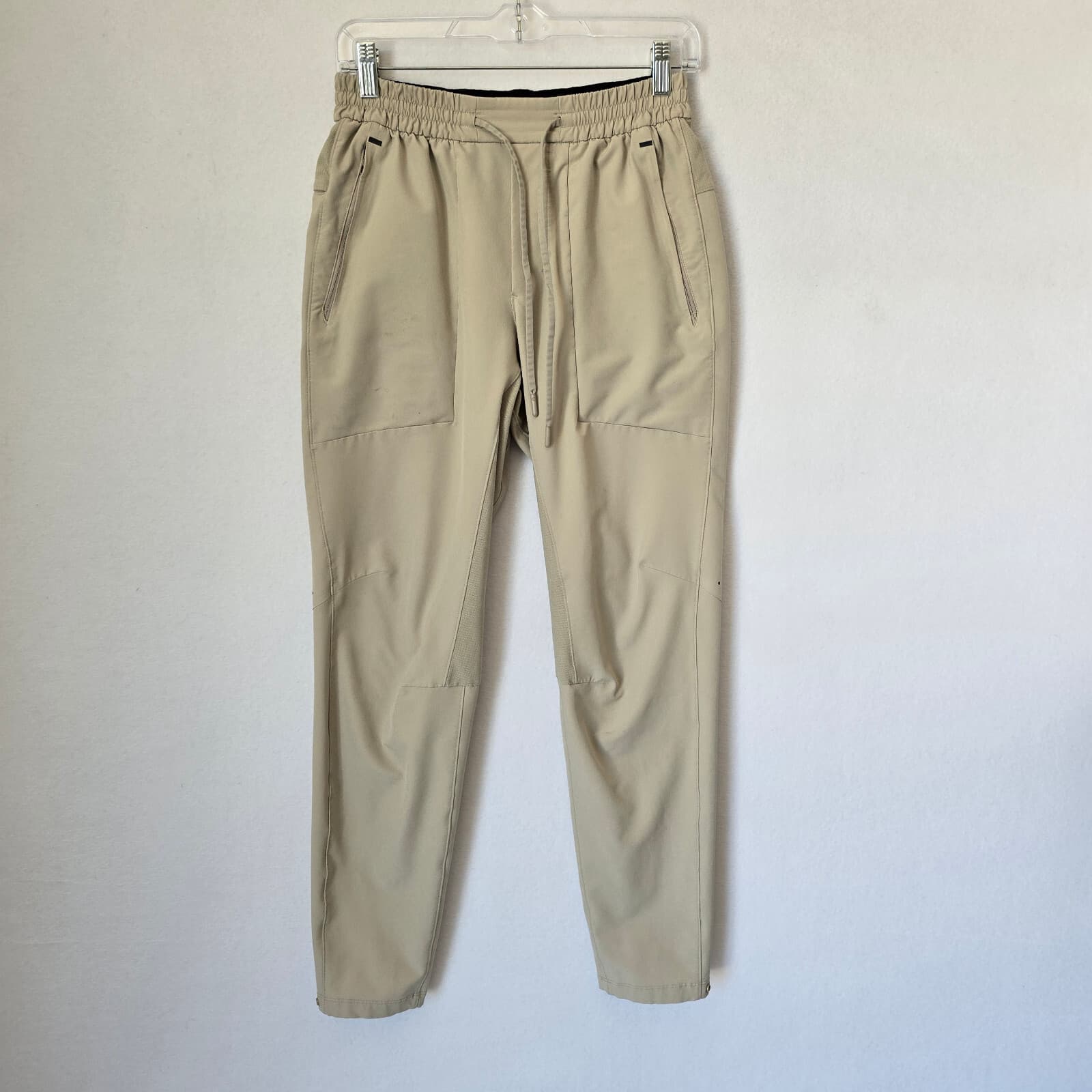 Lululemon License To Train Pant 30" Snap Hem Drawstring Stretch Beige Men's S - Thumbnail 3