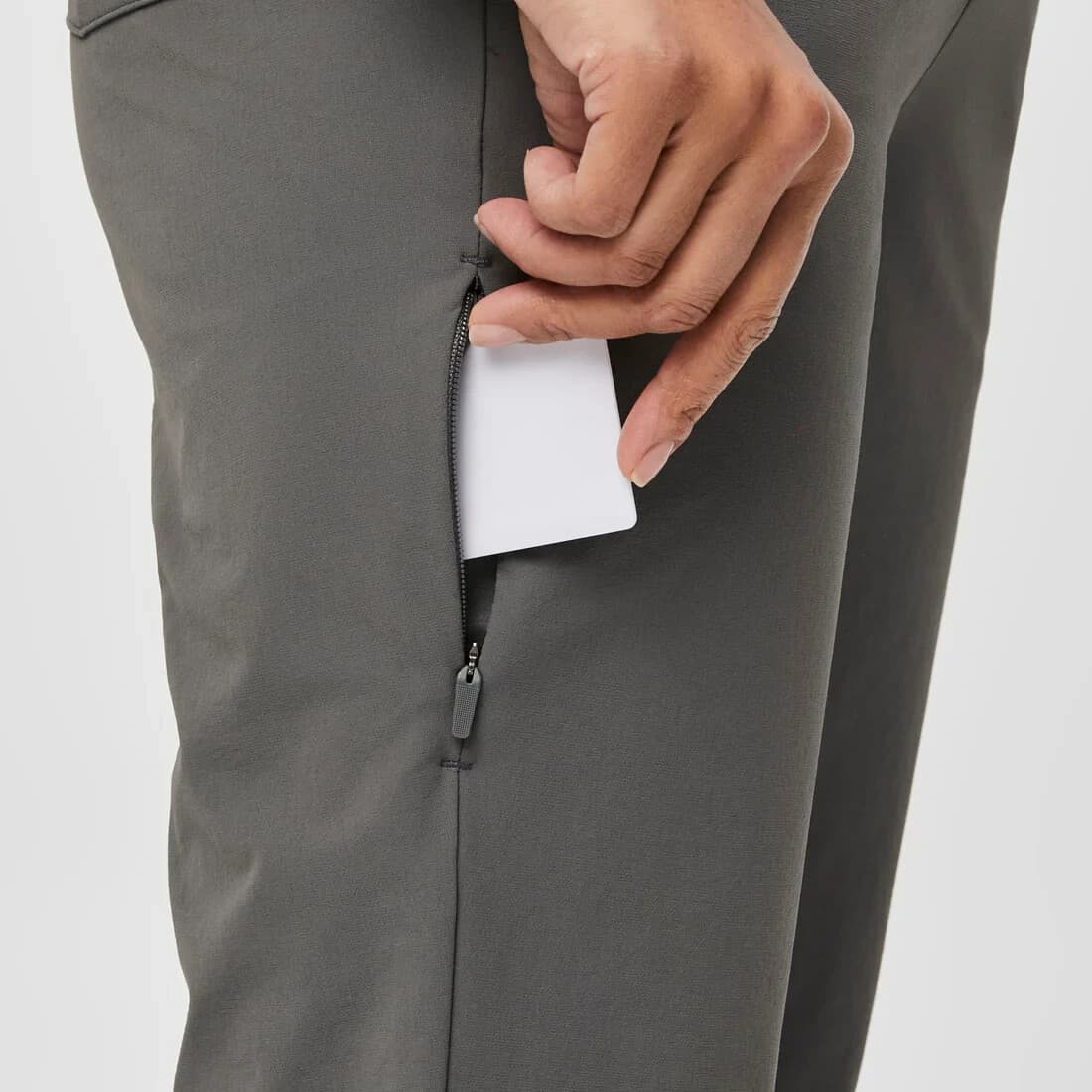 Figs Figspro Skinny Zip Fly Trouser 6-Pockets Elastic Waist Stretch Gray Women S - Thumbnail 9