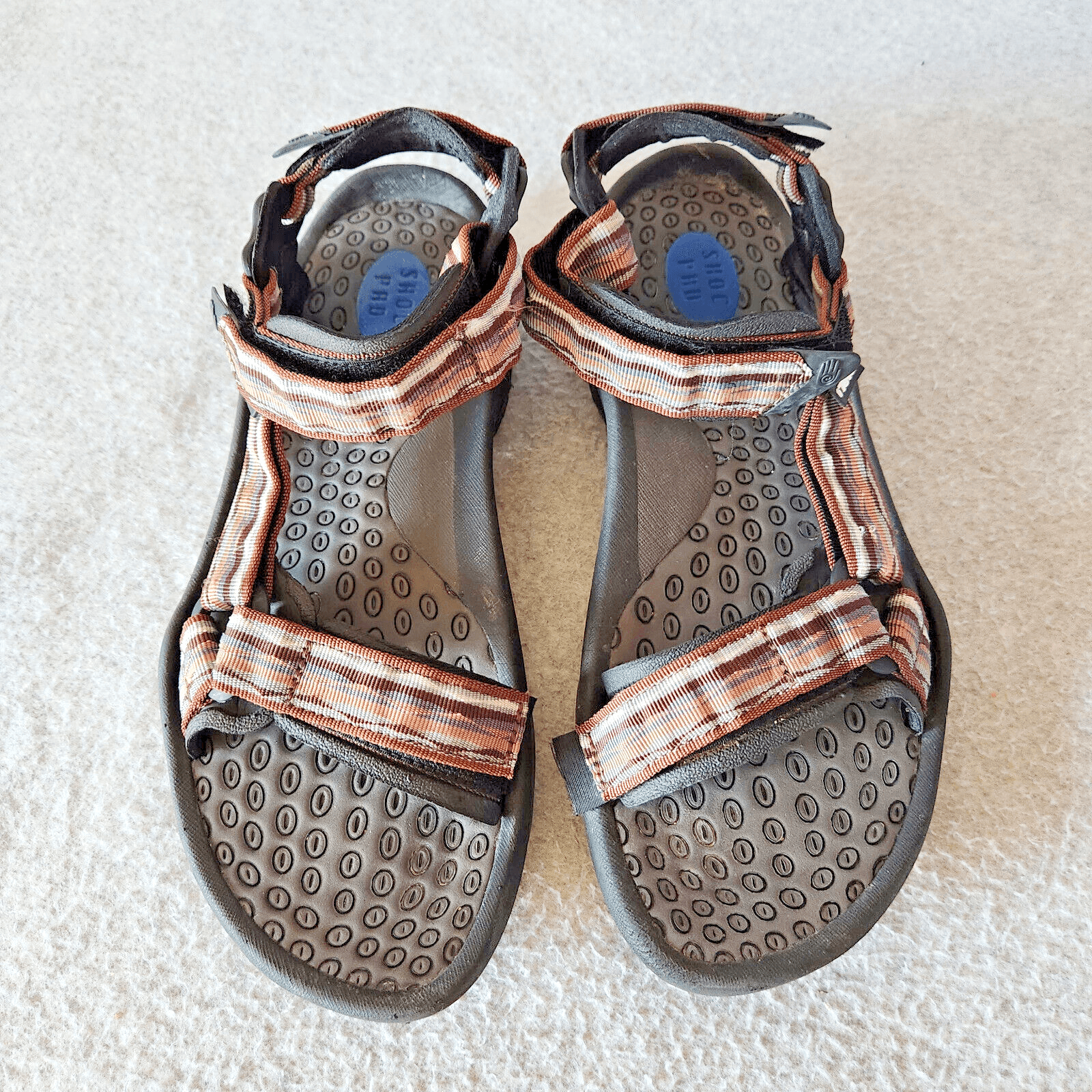 Teva Men Hurrican Geometric Webbing Strap Hiking Outdoor Sport Sandal Brown US11 - Thumbnail 2