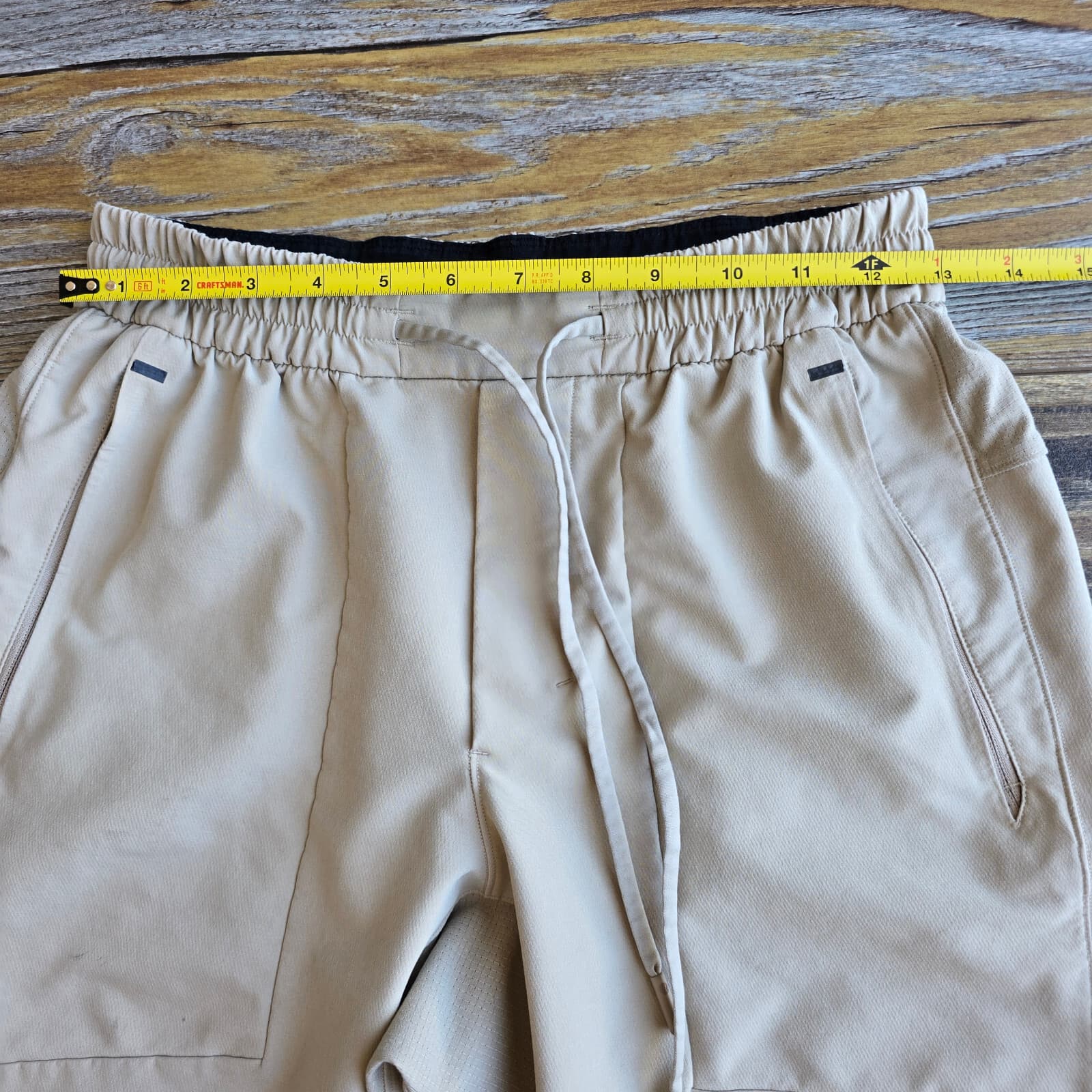 Lululemon License To Train Pant 30" Snap Hem Drawstring Stretch Beige Men's S - Thumbnail 17