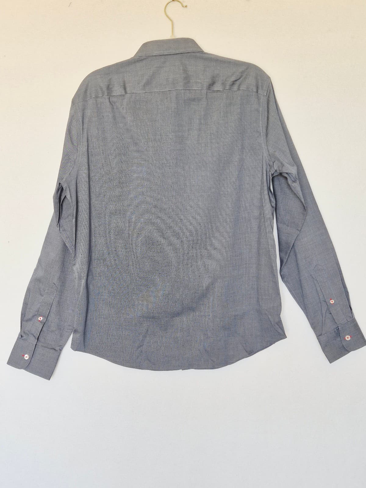 NWoT Untuckit $109 Pio Cesare Wrinkle-Free Shirt Slim-Fit Button-Up Blue Men's L - Thumbnail 6