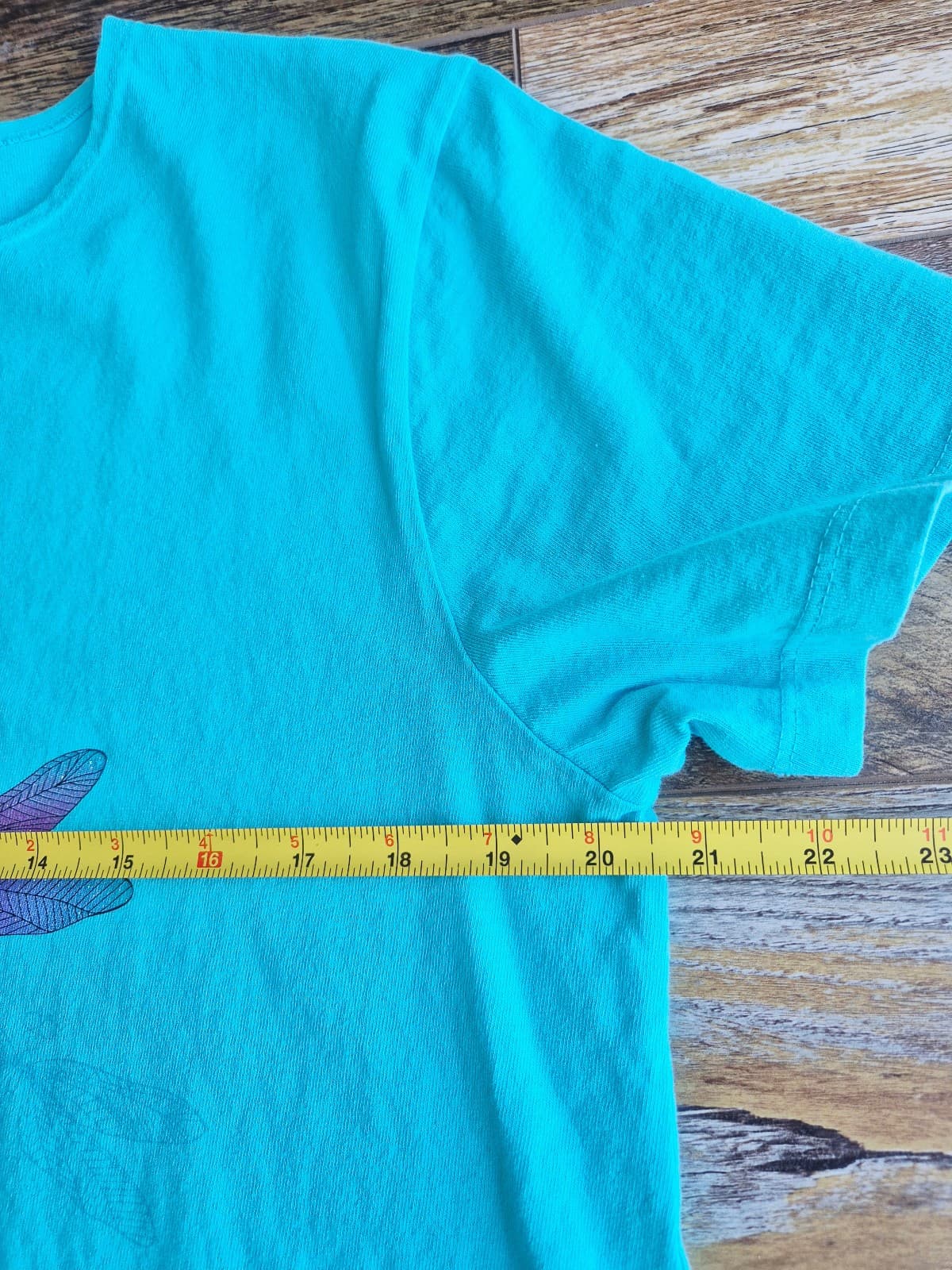 Sabaku Artwear Made in USA Dragons Fly T-Shirt Short Sleeve Blue Cotton Womens M - Thumbnail 9