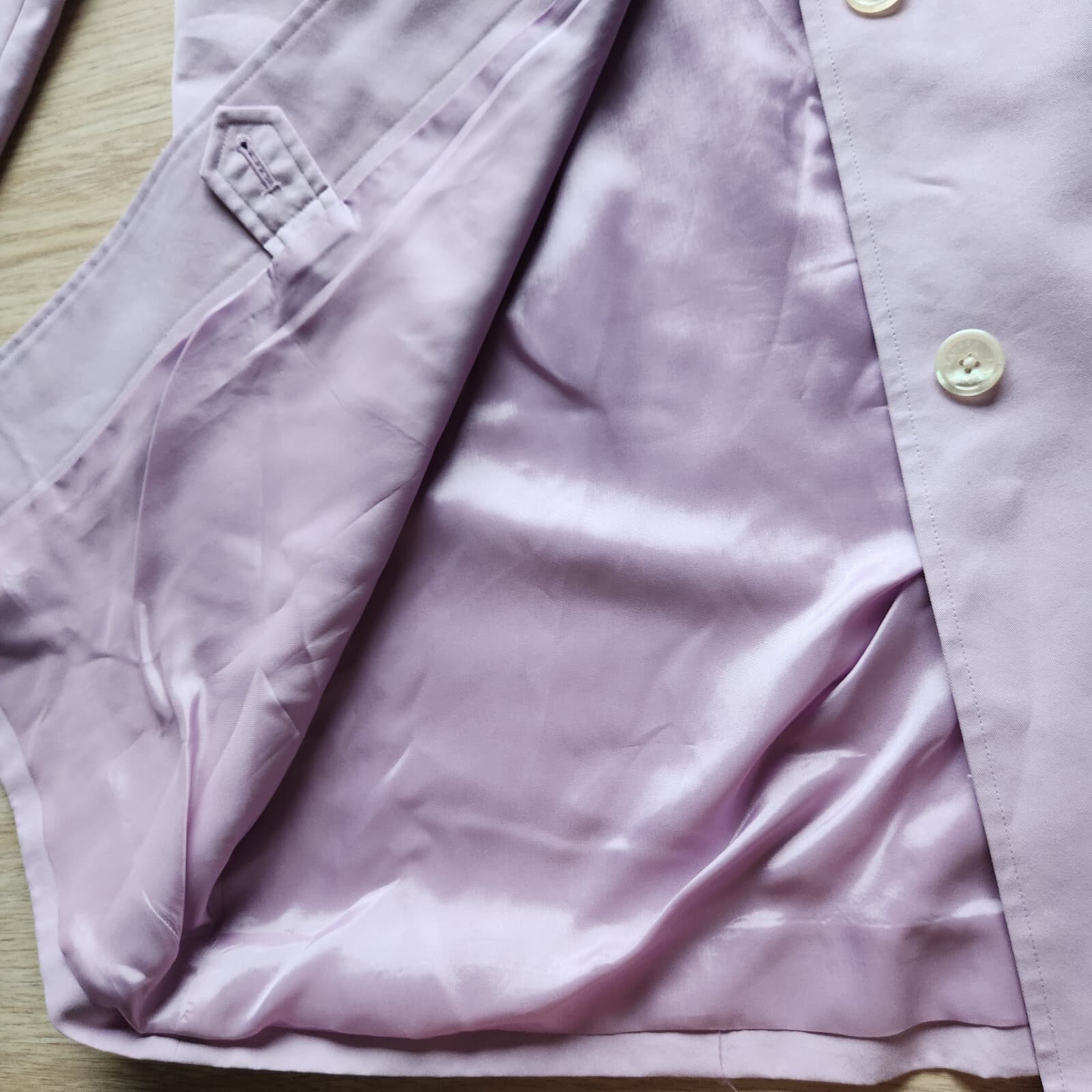 NWT Lauren Ralph Lauren $179 Trench Over Coat Lavender Purple Sz.L *Missing Belt - Thumbnail 7