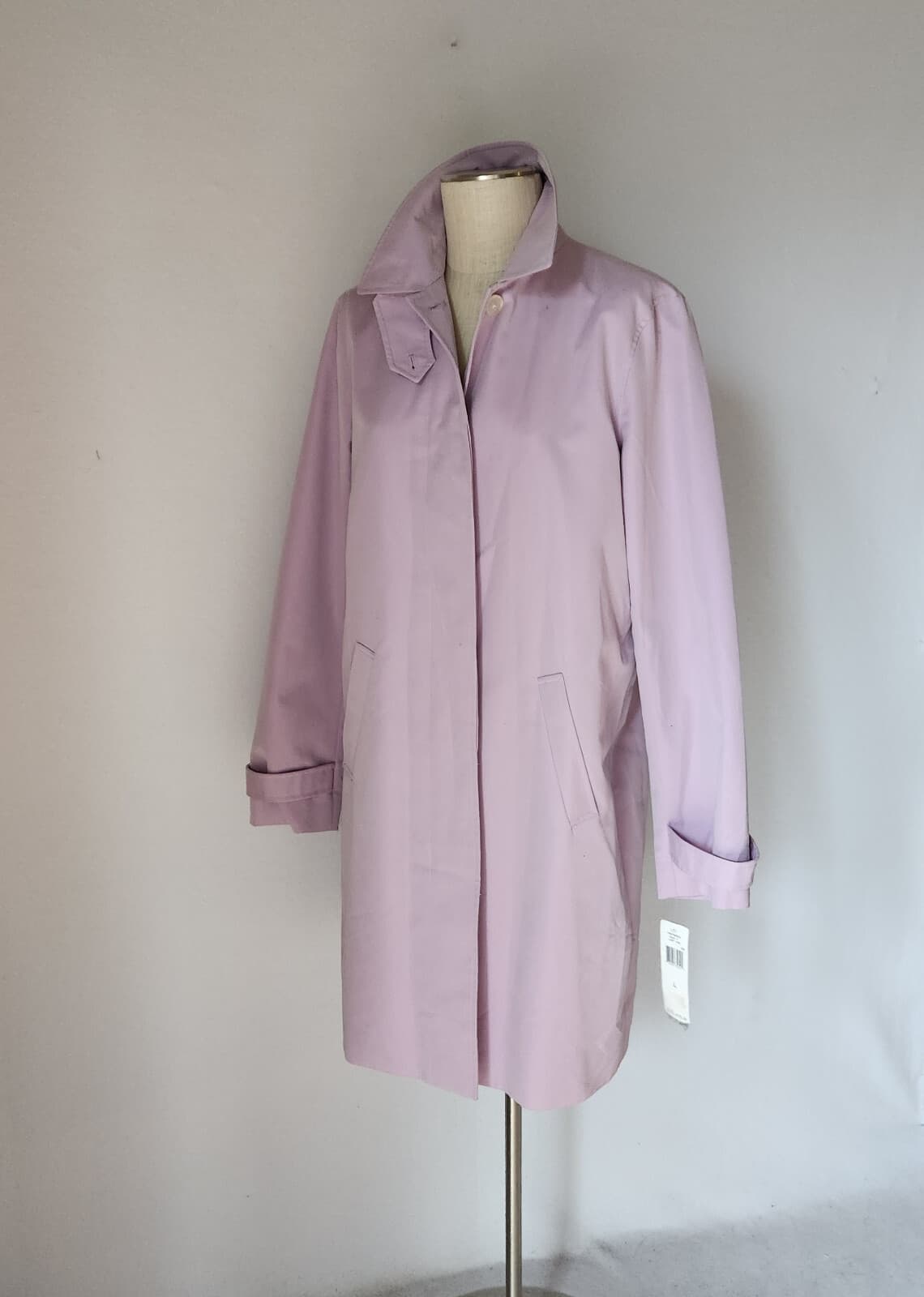 NWT Lauren Ralph Lauren $179 Trench Over Coat Lavender Purple Sz.L *Missing Belt - Thumbnail 3