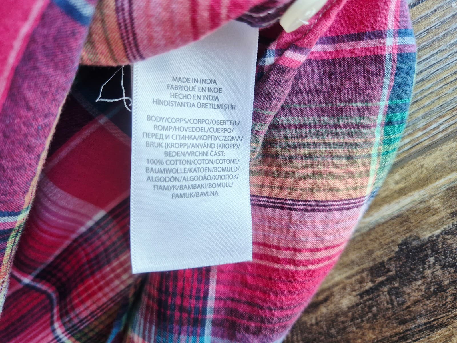 Polo Ralph Lauren Indian Madras Pearl Snap Western Shirt Long Sleeve Pink Mens M - Thumbnail 8