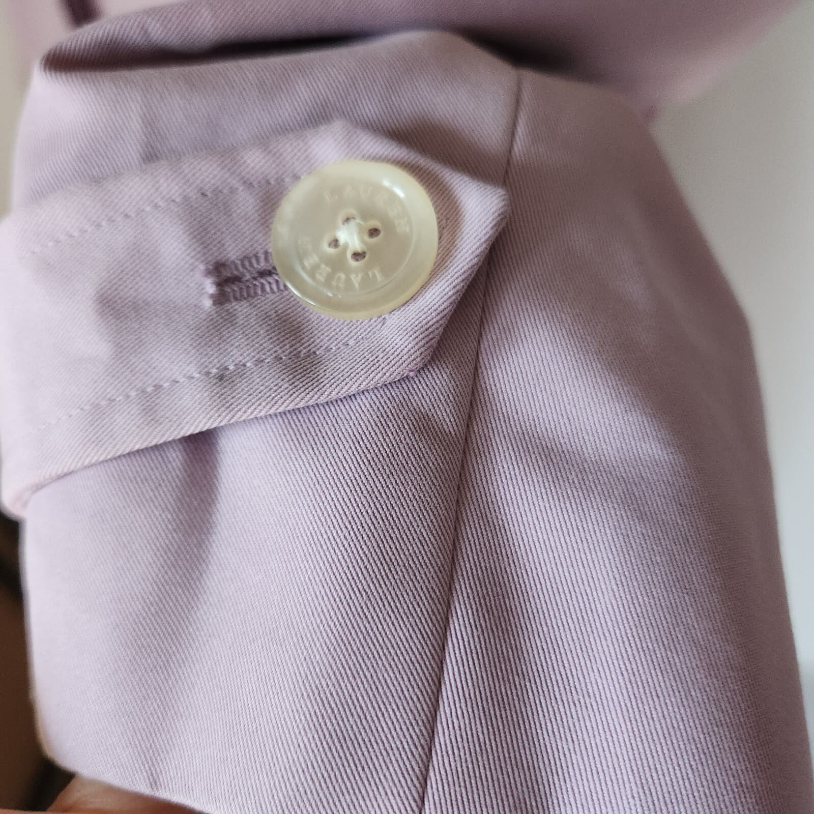 NWT Lauren Ralph Lauren $179 Trench Over Coat Lavender Purple Sz.L *Missing Belt - Thumbnail 4