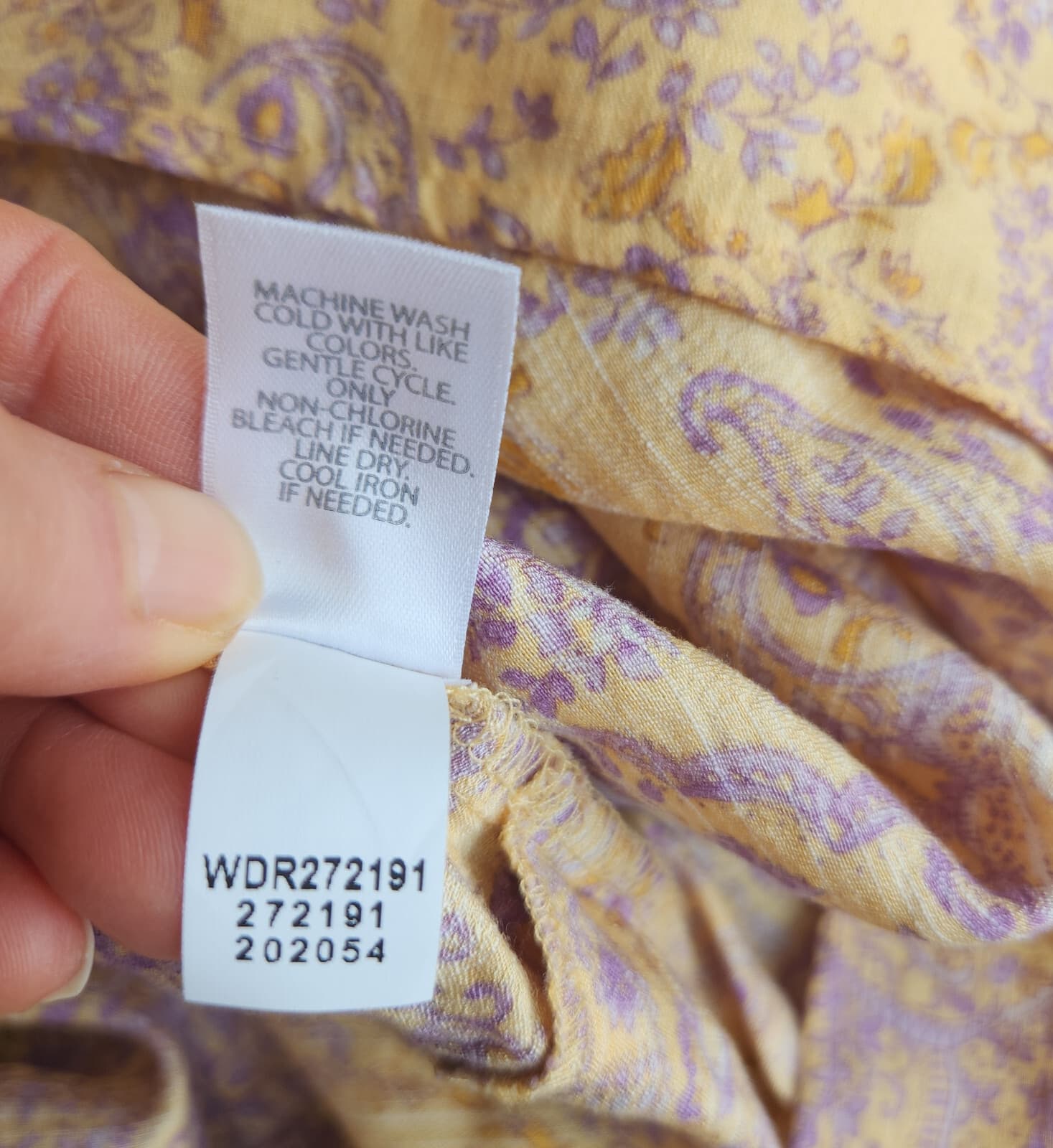 NWT J.Jill Floral Paisley Pleated-Tiers Maxi Dress Sleeveless Yellow Rayon Sz.XS - Thumbnail 12